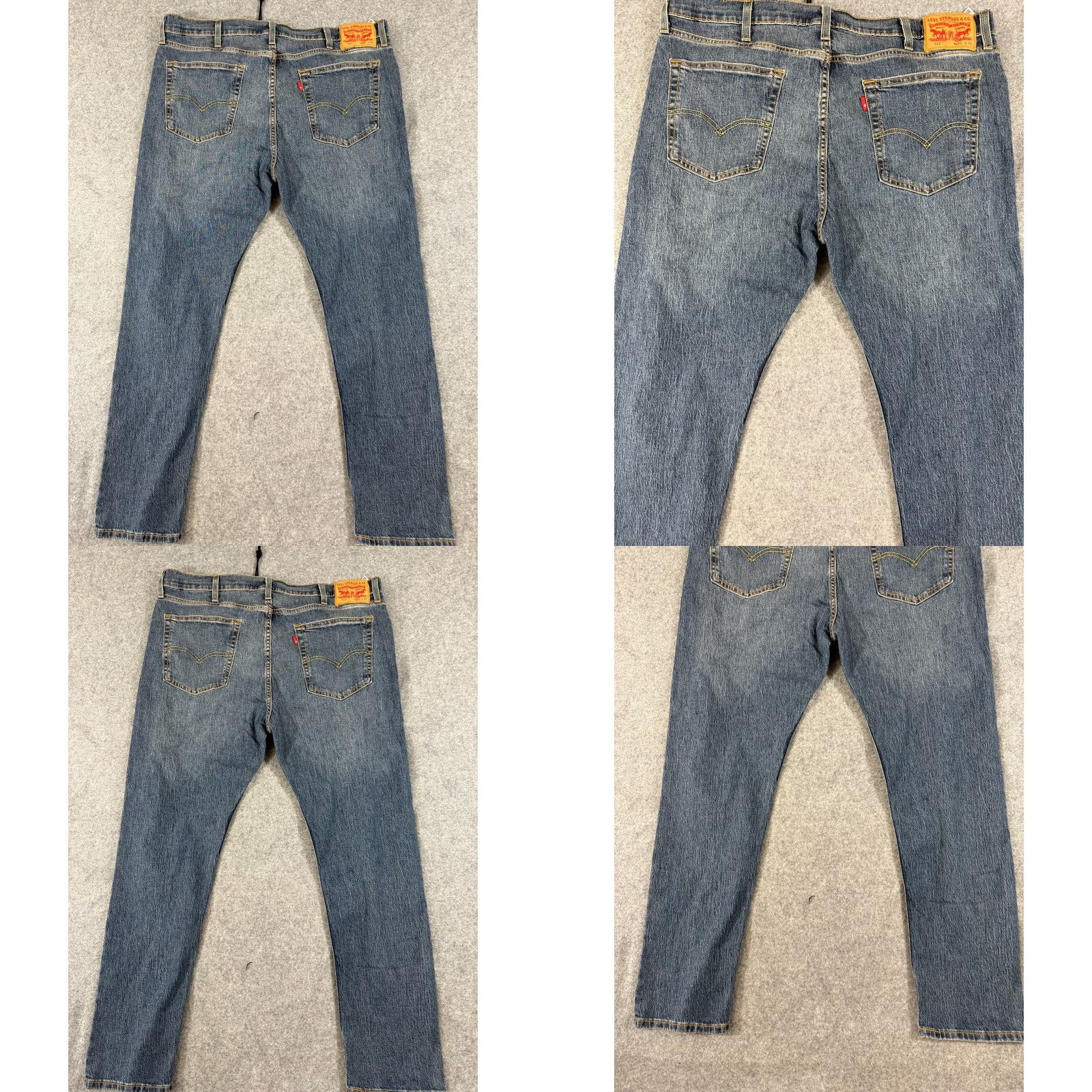 Levi's Levi's 512 Jeans Mens 40W 32L Blue Denim Straight Leg 5-Pocket Whisker Medium Wash City Streetwear Mens Size US 40 / EU 56 - 8 Thumbnail