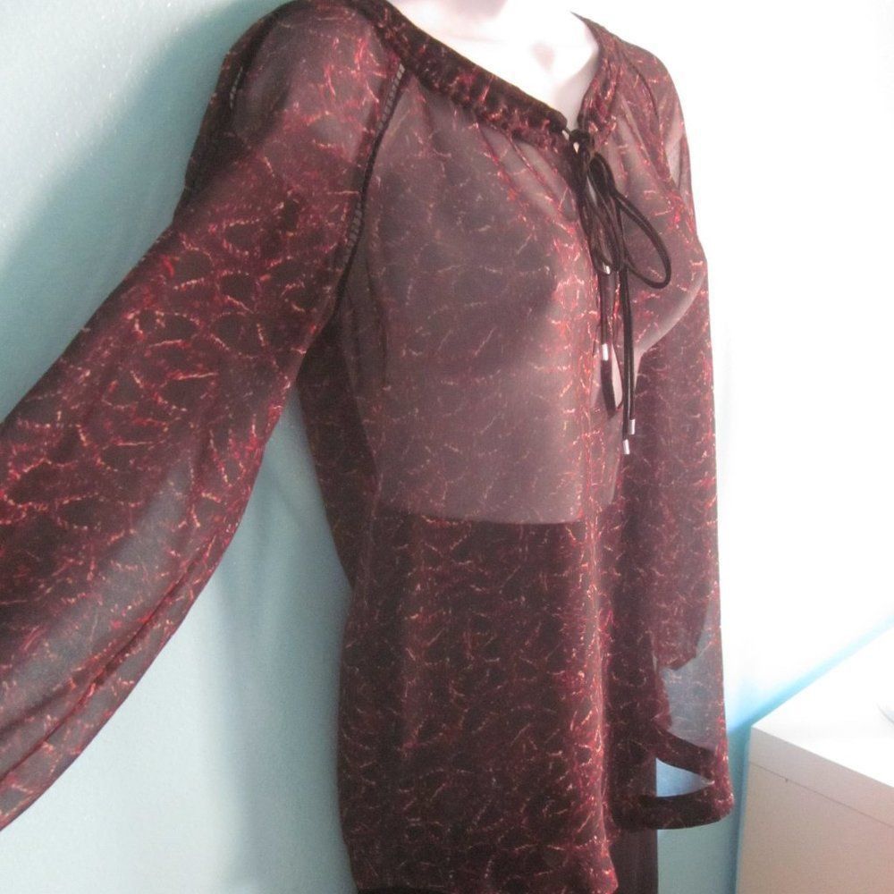 Iro I. R. O. Sheer Blouse with Leather Tie 36 / S Size S / US 4 / IT 40 - 10 Thumbnail