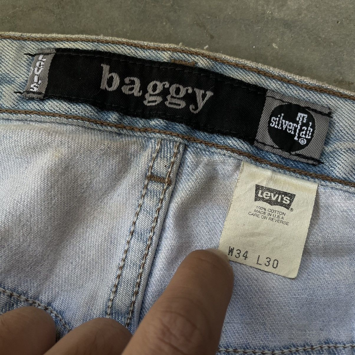 Levi's × Levi's Vintage Clothing × Vintage Levi's silver tab baggy denim Size US 35 - 3 Thumbnail