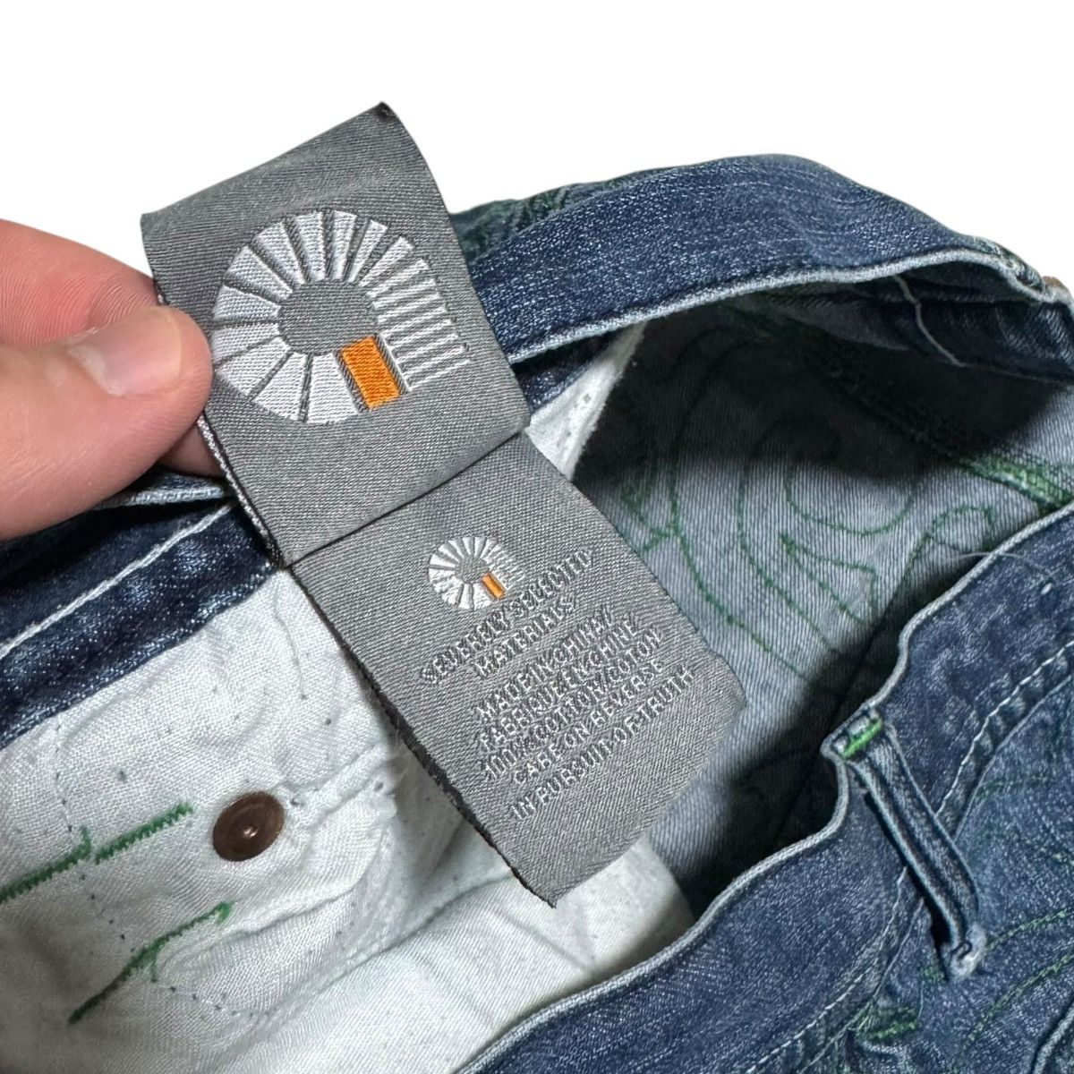 Akademiks Akademiks Baggy Green Embroidered Y2K Jeans Men’s 36x31.5 Size US 36 / EU 52 - 10 Thumbnail