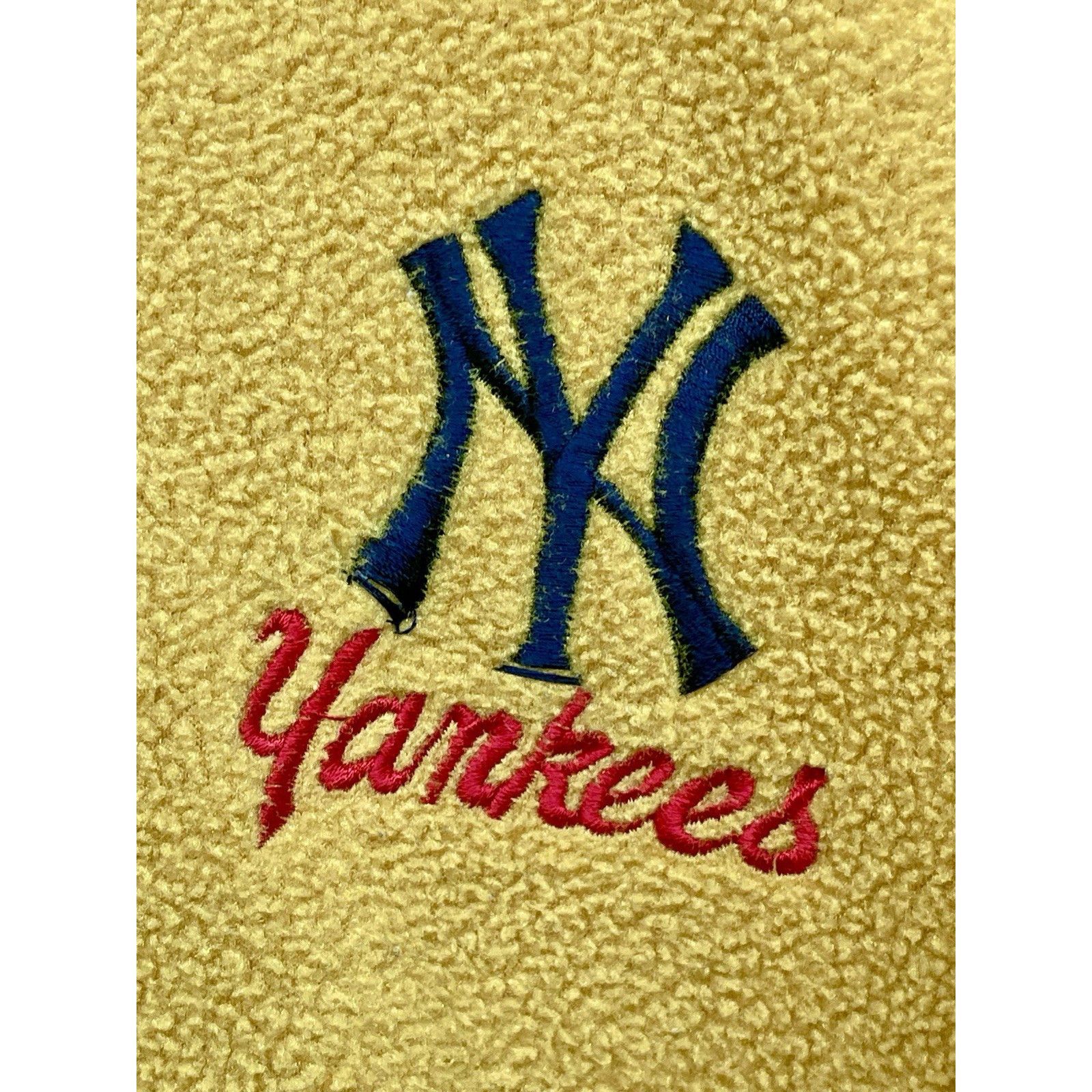 Adidas VINTAGE 90S ADIDAS NEW YORK YANKEES FLEECE 1/4 ZIP YELLOW US Size US XL / EU 56 / 4 - 6 Thumbnail