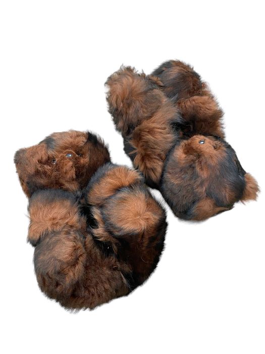 Vetements Vetements Hug Me Bear Fur Shearling Teddy Bear Slippers