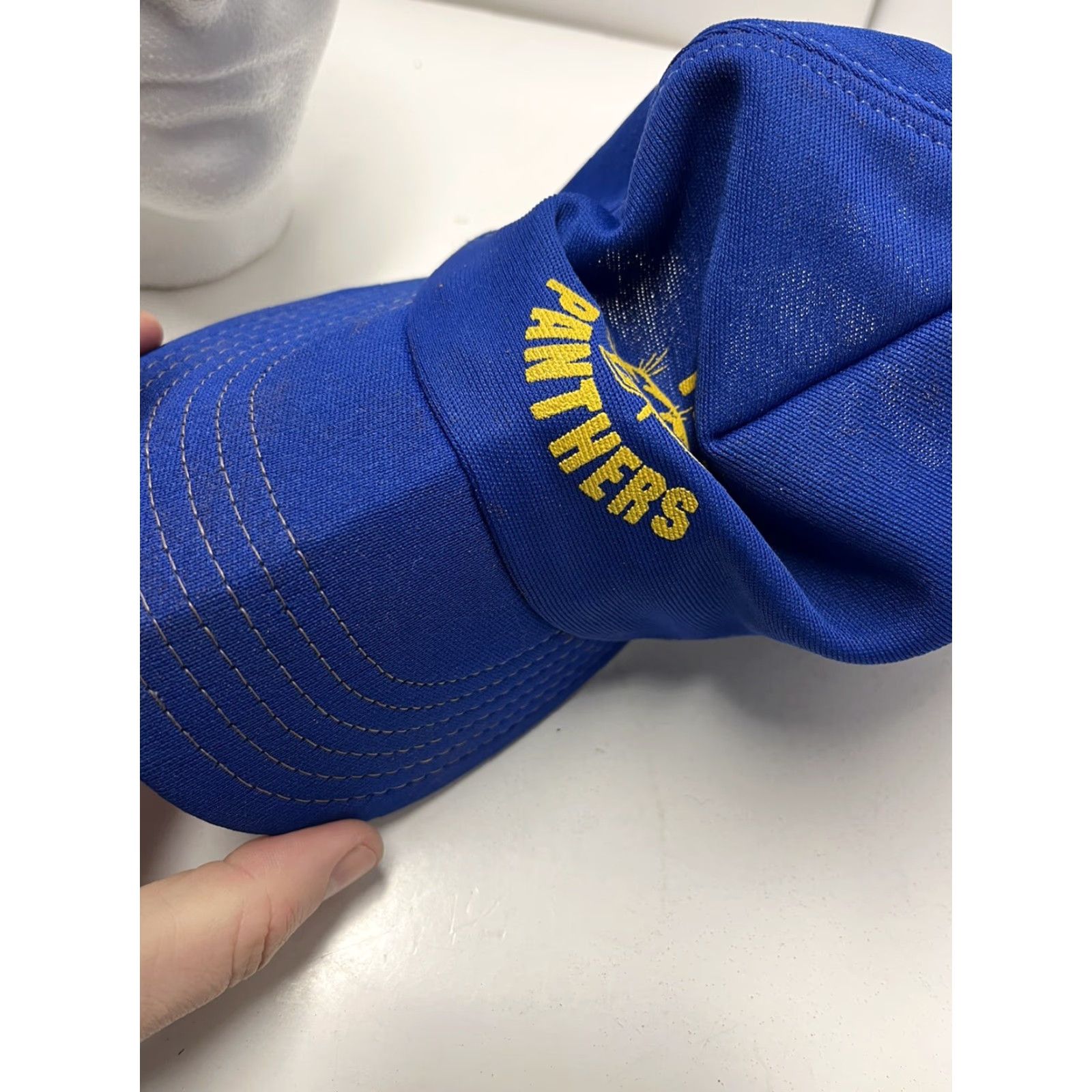Vintage VINTAGE Pitt University of Pittsburgh Panthers Cap Hat Snpabck Adult Blue Adjustable Baseball Cap Mens Size US 35 - 8 Thumbnail