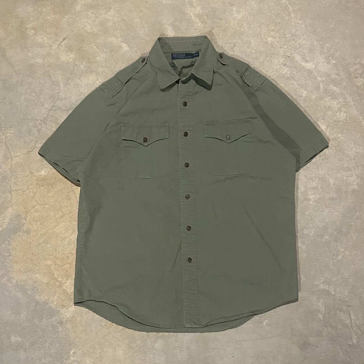 Polo Ralph Lauren × Vintage Vintage Polo Ralph Lauren Stenciled Safari Button Up Shirt Size US L / EU 52-54 / 3 - 1 Thumbnail