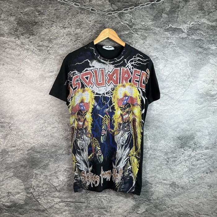 dsquared2 iron maiden t shirt