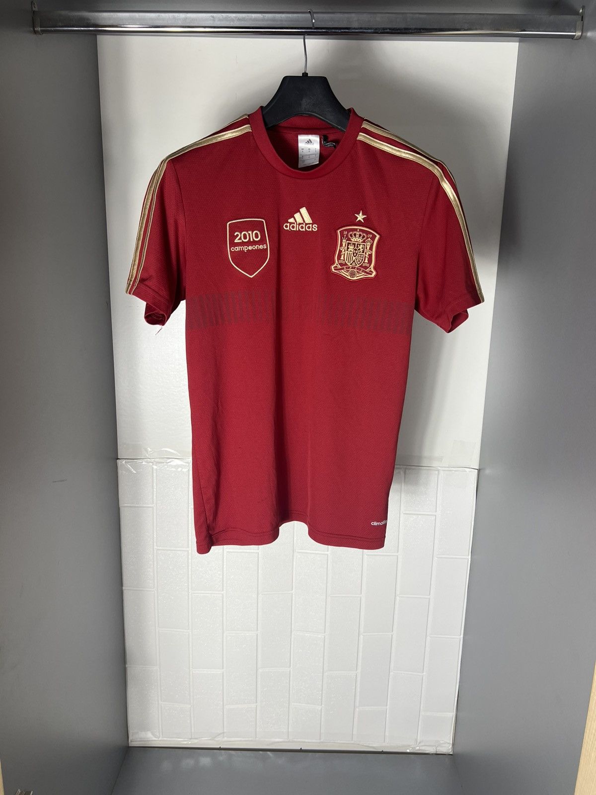 Adidas × Vintage VERY RARE ADIDAS SPAIN SOCCER JERSEY BLOKECORE RETRO Y2K 90s Size US S / EU 44-46 / 1 - 1 Thumbnail