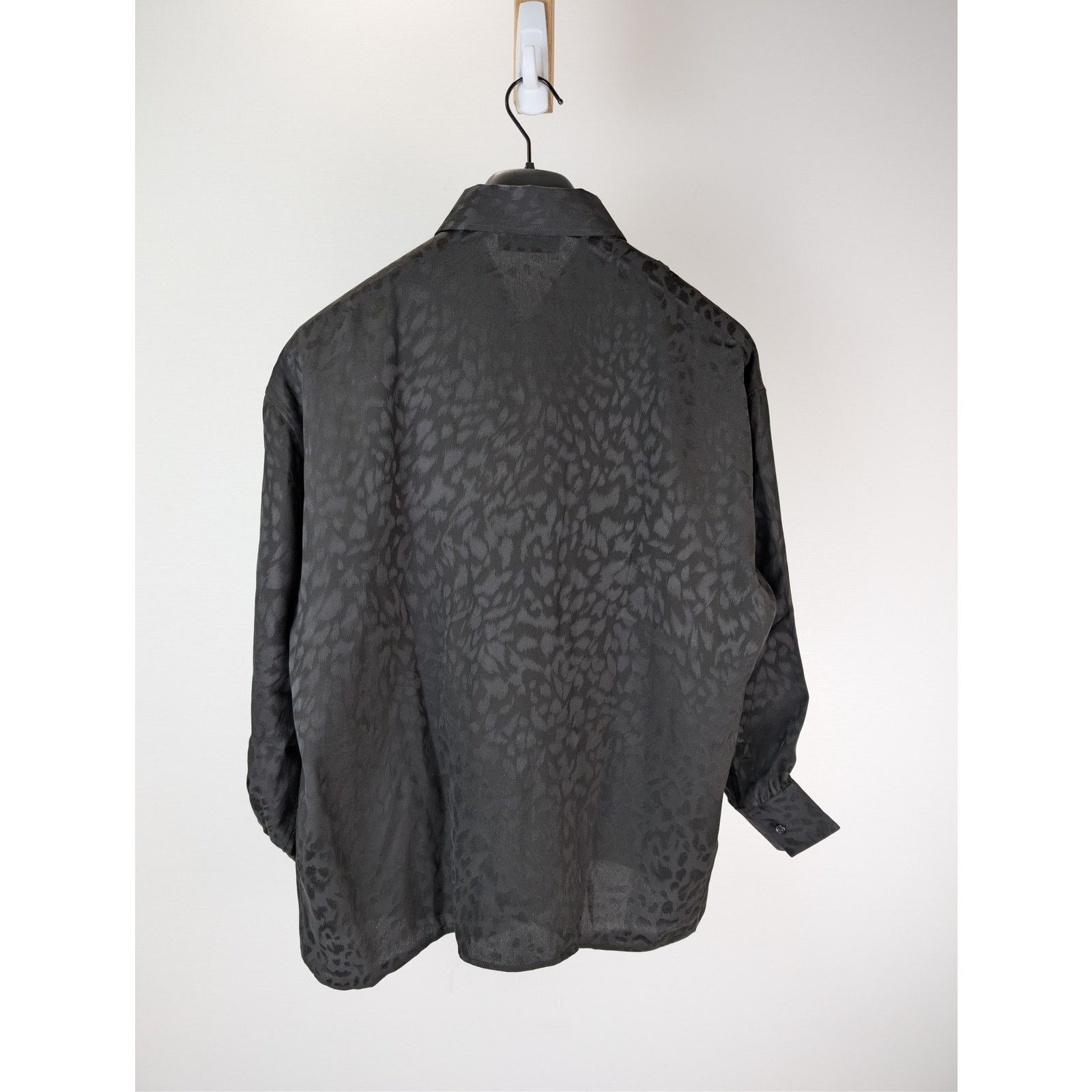 Saint Laurent Paris o1rshd1 Chemise Blouse Boxy Leopard Eclatant Shirt in Black Size US XS / EU 42 / 0 - 16 Thumbnail