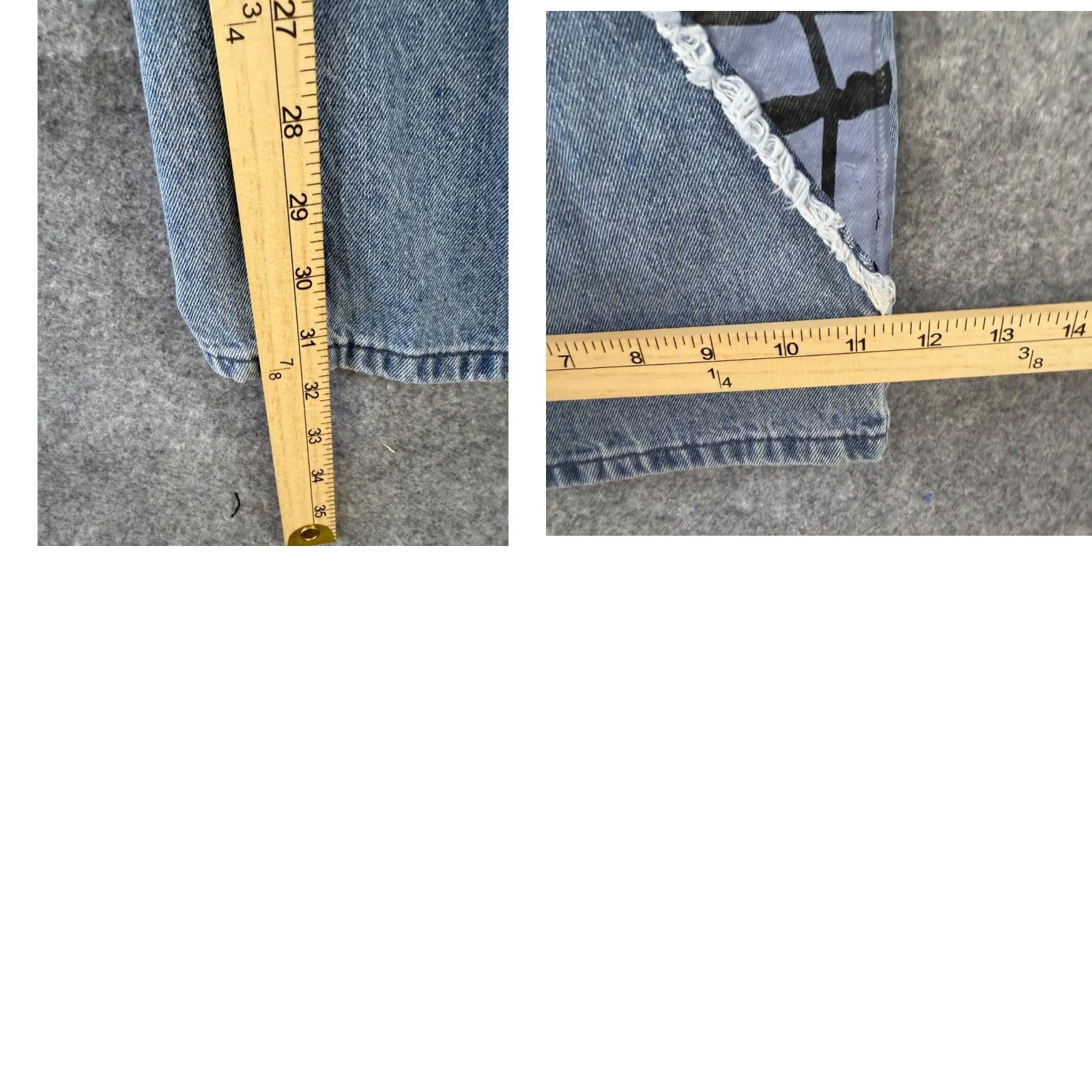 Hot Topic Hot Topic Coraline Jeans Womens 1 (26 x 32) Blue Denim Wide Leg Patchwork Charm Size 25" / US 0 / IT 36 - 10 Thumbnail