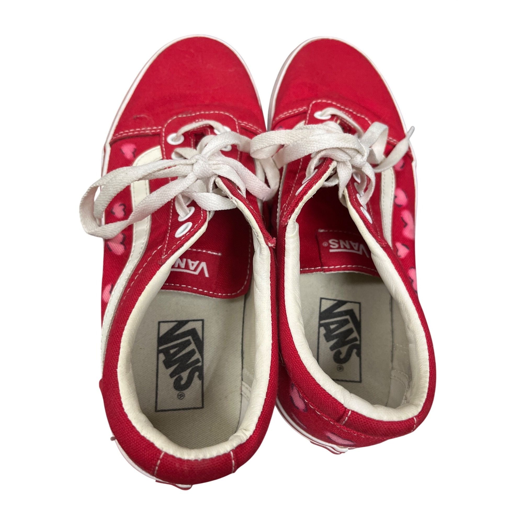 Vans Vans Off The Walls mens red heart graph low top sneakers sz Size US 8.5 / EU 41-42 - 12 Thumbnail