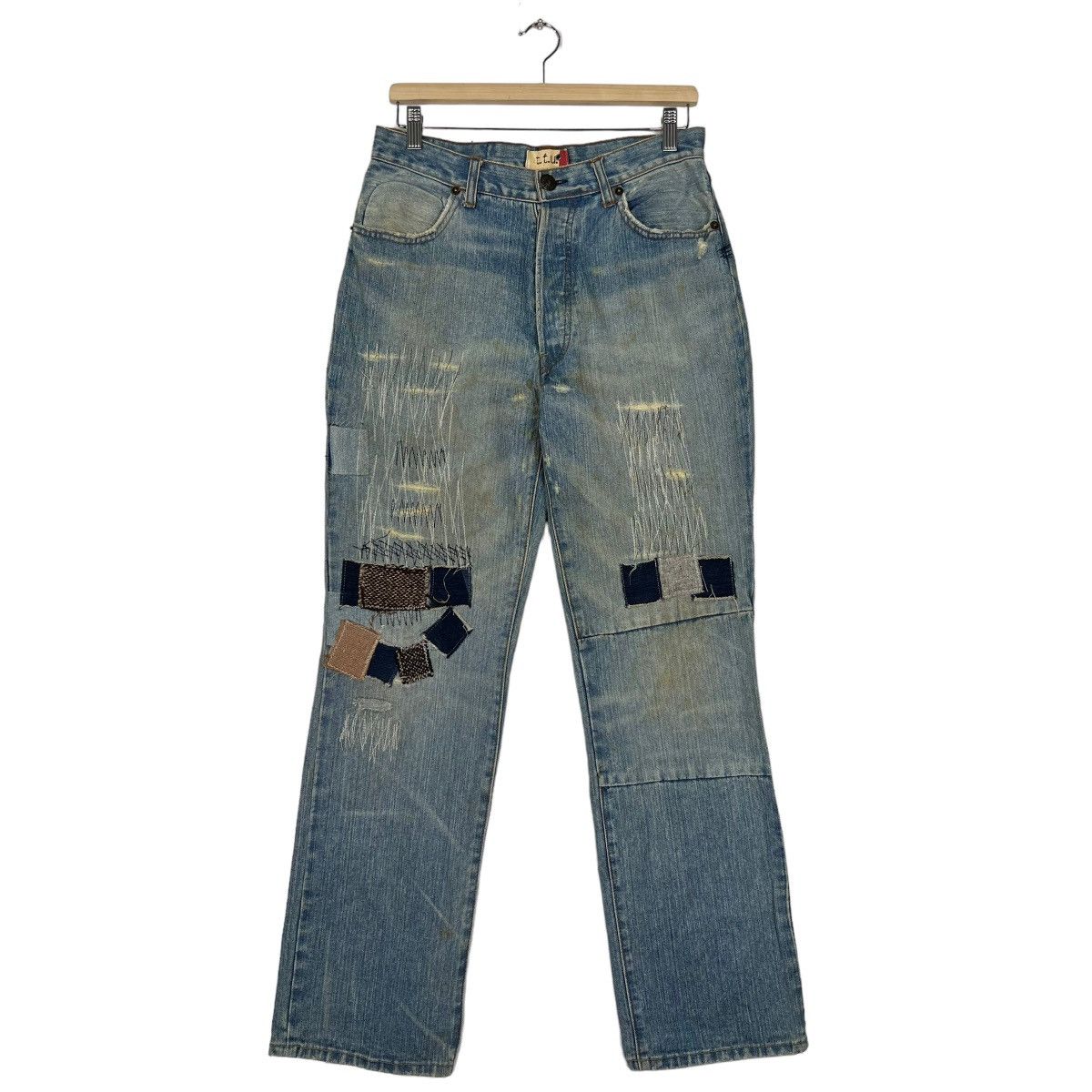 Hysteric Glamour × If Six Was Nine × Japanese Brand 🔥 T.T.U PATCHWORK DENIM Size US 30 / EU 46 - 2 Thumbnail