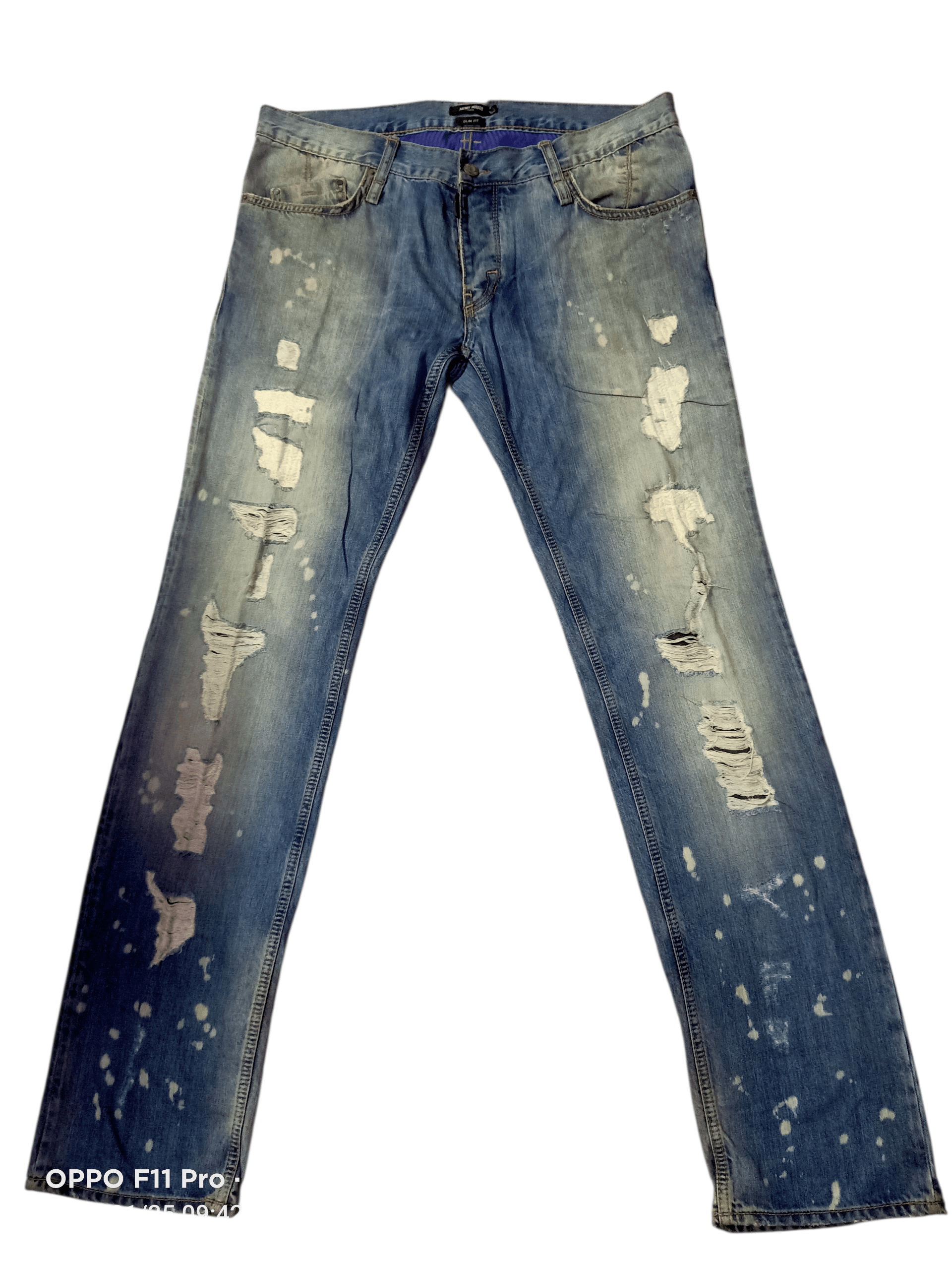 Antony Morato Antony Morato Distressdenim SlimFit Men Size US 38 / EU 54 - 3 Thumbnail