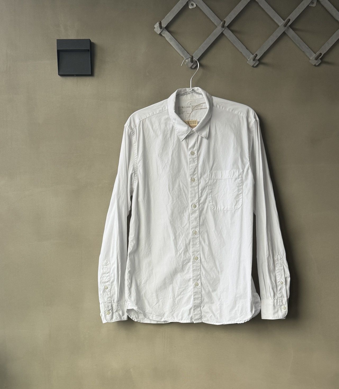 Muji MUJI Japan Organic Cotton Men Minimal Artist White Shirt Size US L / EU 52-54 / 3 - 11 Thumbnail