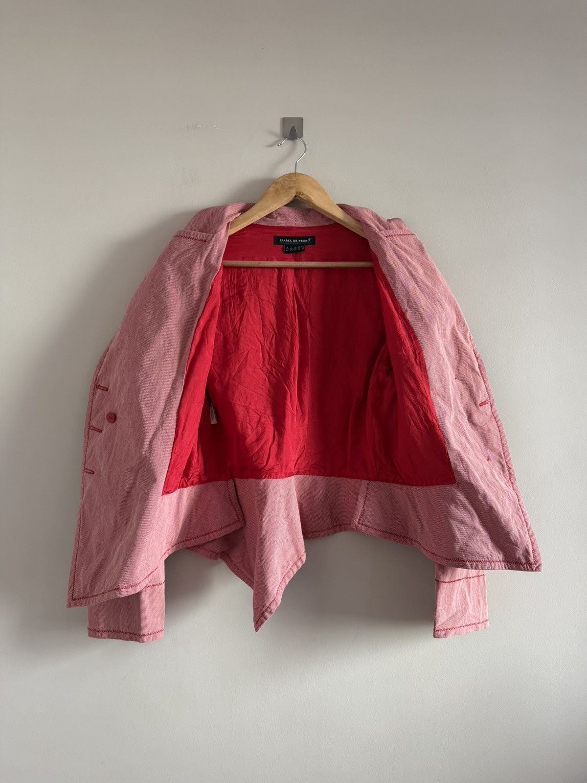 Vintage Asymmetric Tailored Blazer Pink Avant-Garde Size L / US 10 / IT 46 - 8 Thumbnail