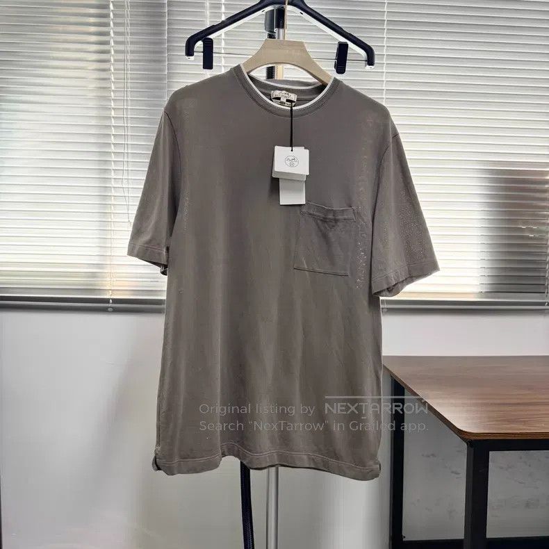 Hermes Hermes Grey Short Sleeve T-Shirt, Spring/Summer Collection Size US L / EU 52-54 / 3 - 1 Thumbnail