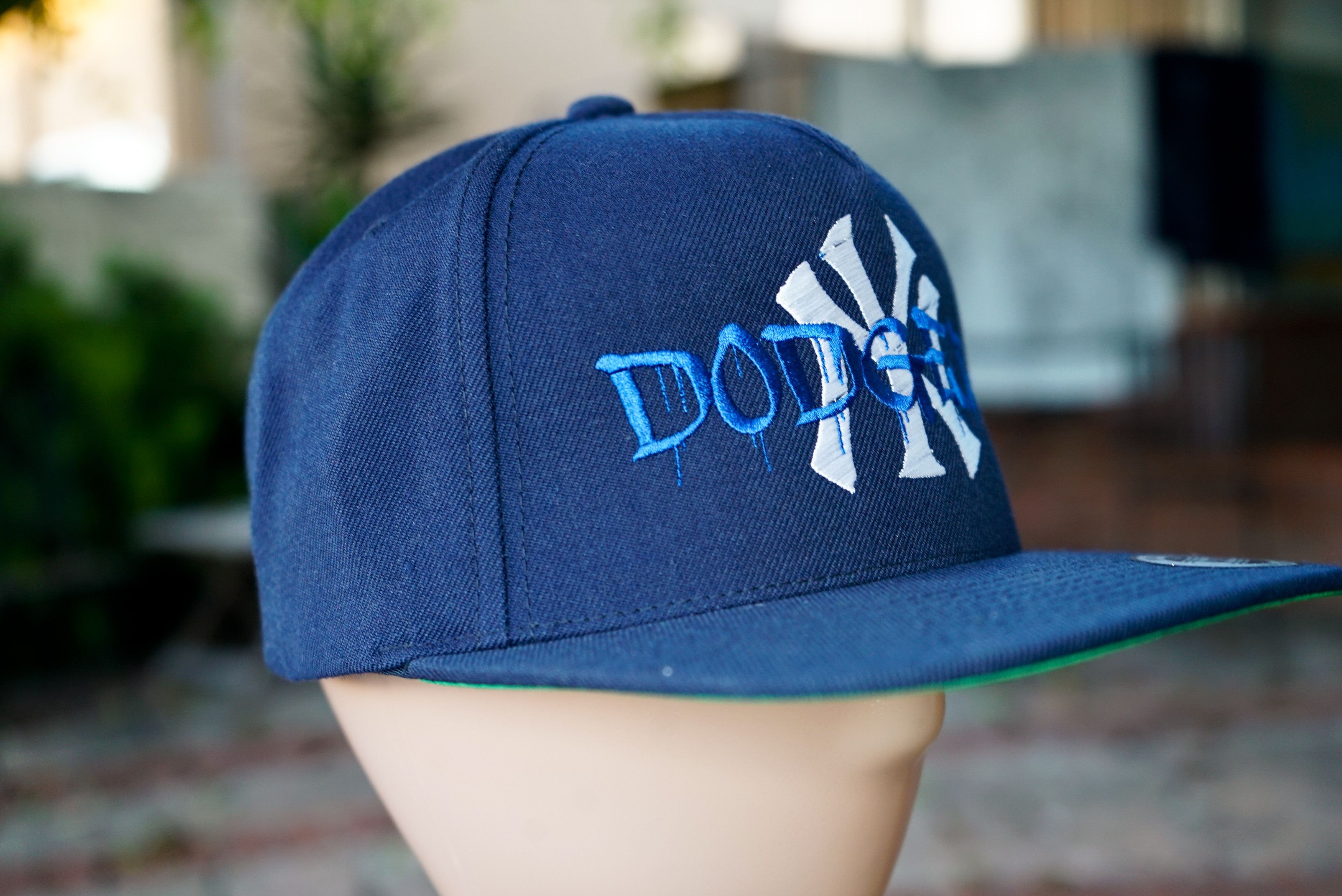 Handmade LA Dodgers Graffiti Over NY Yankees World Series Hat Size ONE SIZE - 4 Thumbnail