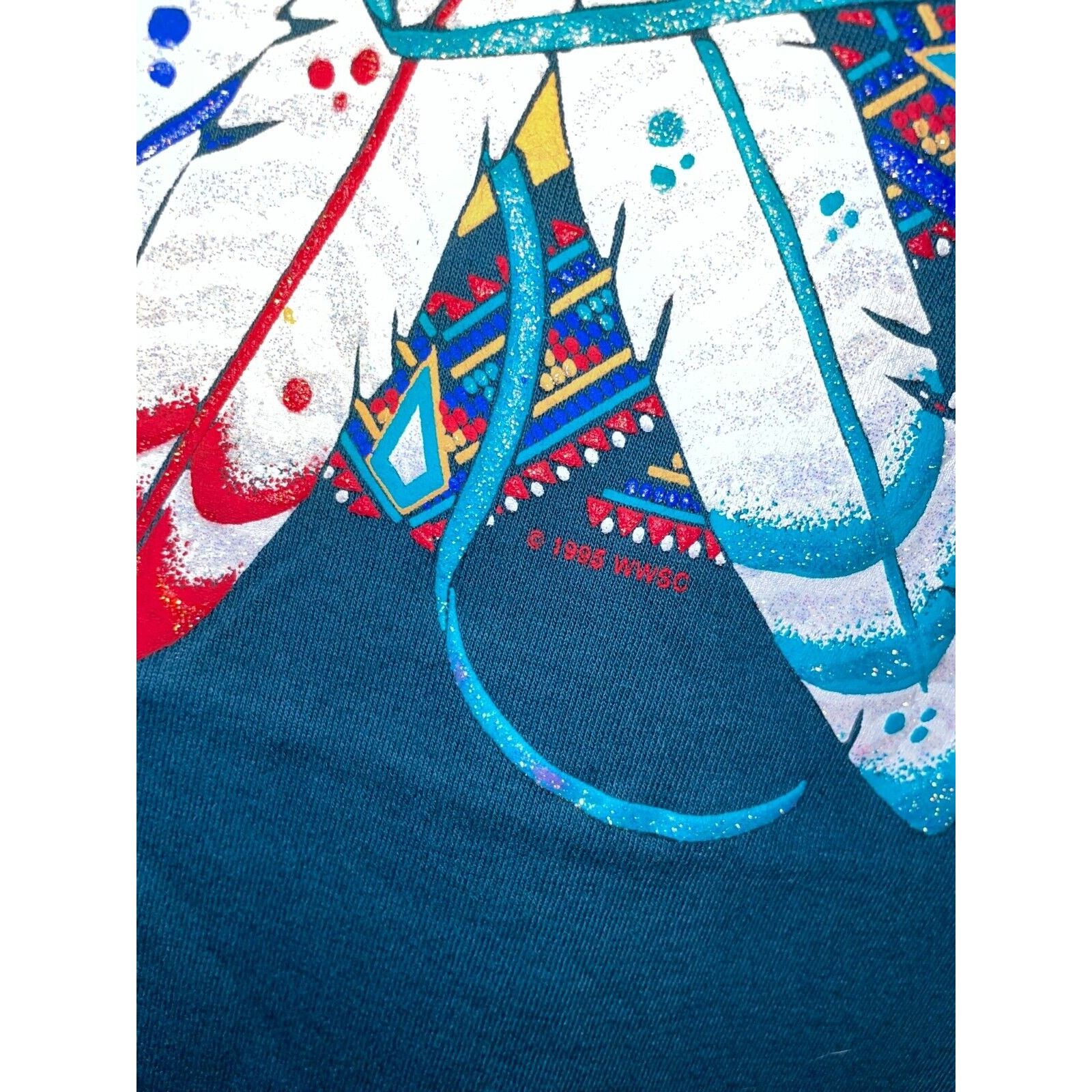 Jerzees 90s Vintage Black Hills Feather Native American Shirt VTG L Size US L / EU 52-54 / 3 - 8 Thumbnail