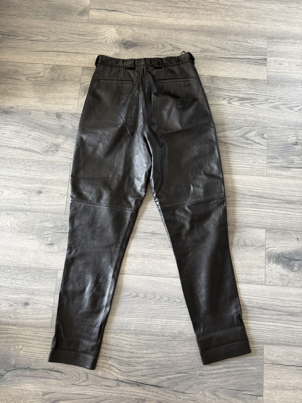 Givenchy Givenchy Lambskin Pleated Trousers in Black Size US 30 / EU 46 - 2 Thumbnail