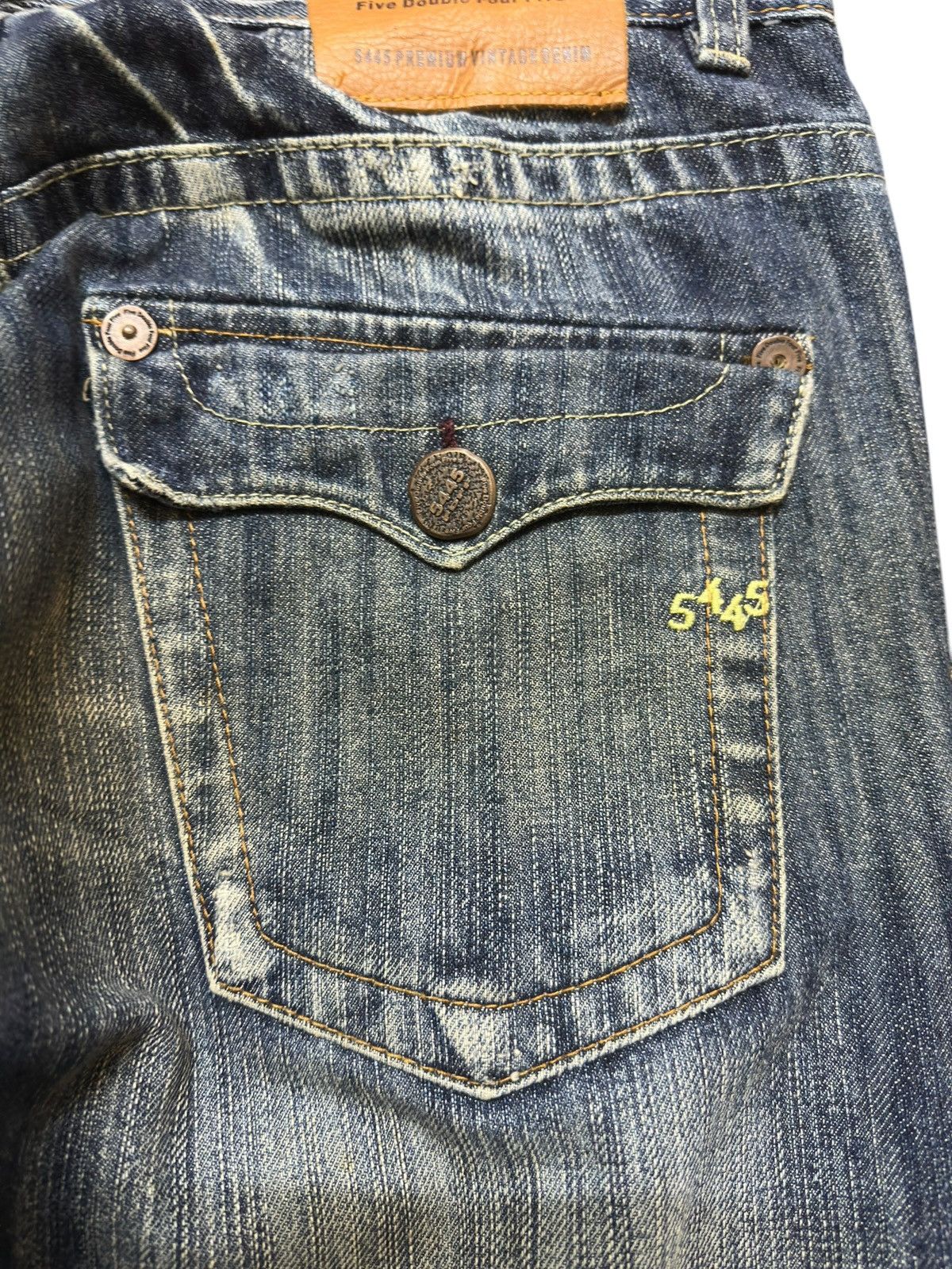 5351 POUR LES HOMMES Vintage 5445 Flare Bootcut Whiskers Grunge Denim Size US 34 / EU 50 - 6 Thumbnail