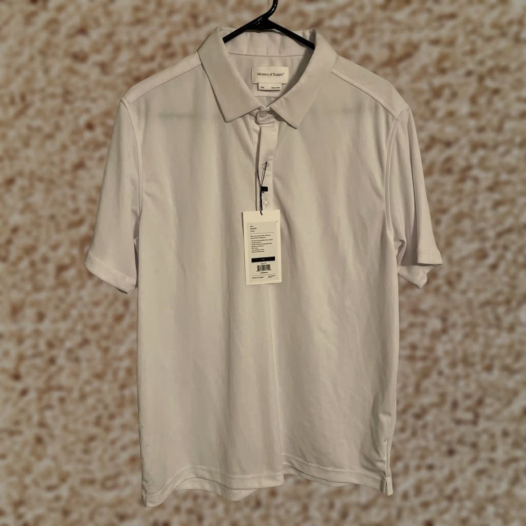 Vintage VINTAGE? No. Ministry of Supply Polo, Apollo, White, S/S, 2XL, Men's, Polo, Golf, Performance, Shirt, White, 2XL, Mens Size US XXL / EU 58 / 5 - 1 Thumbnail