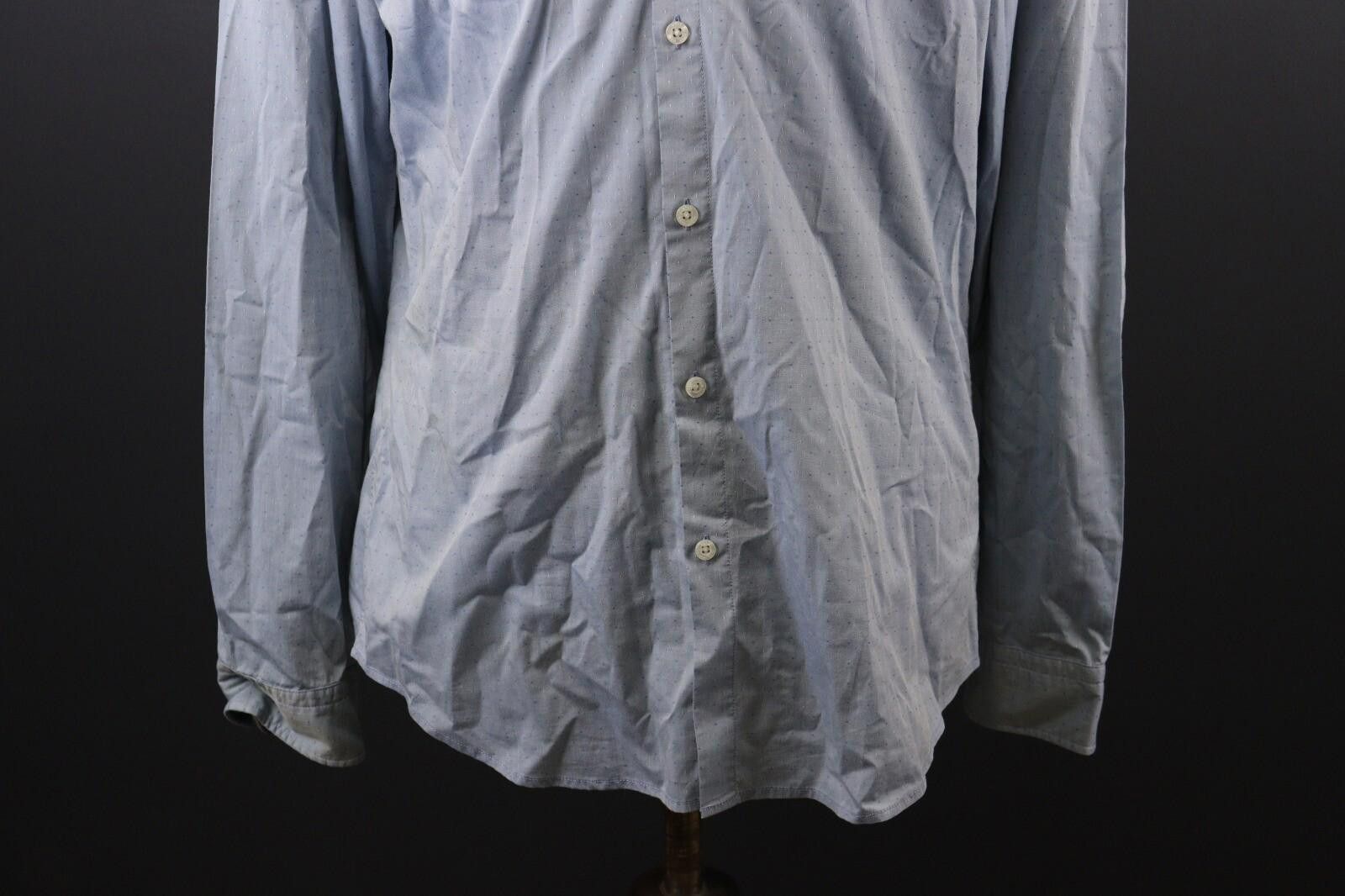 Hugo Boss Hugo Boss Regular Fit Blue Button Down Shirt Size XL Size US XL / EU 56 / 4 - 3 Thumbnail