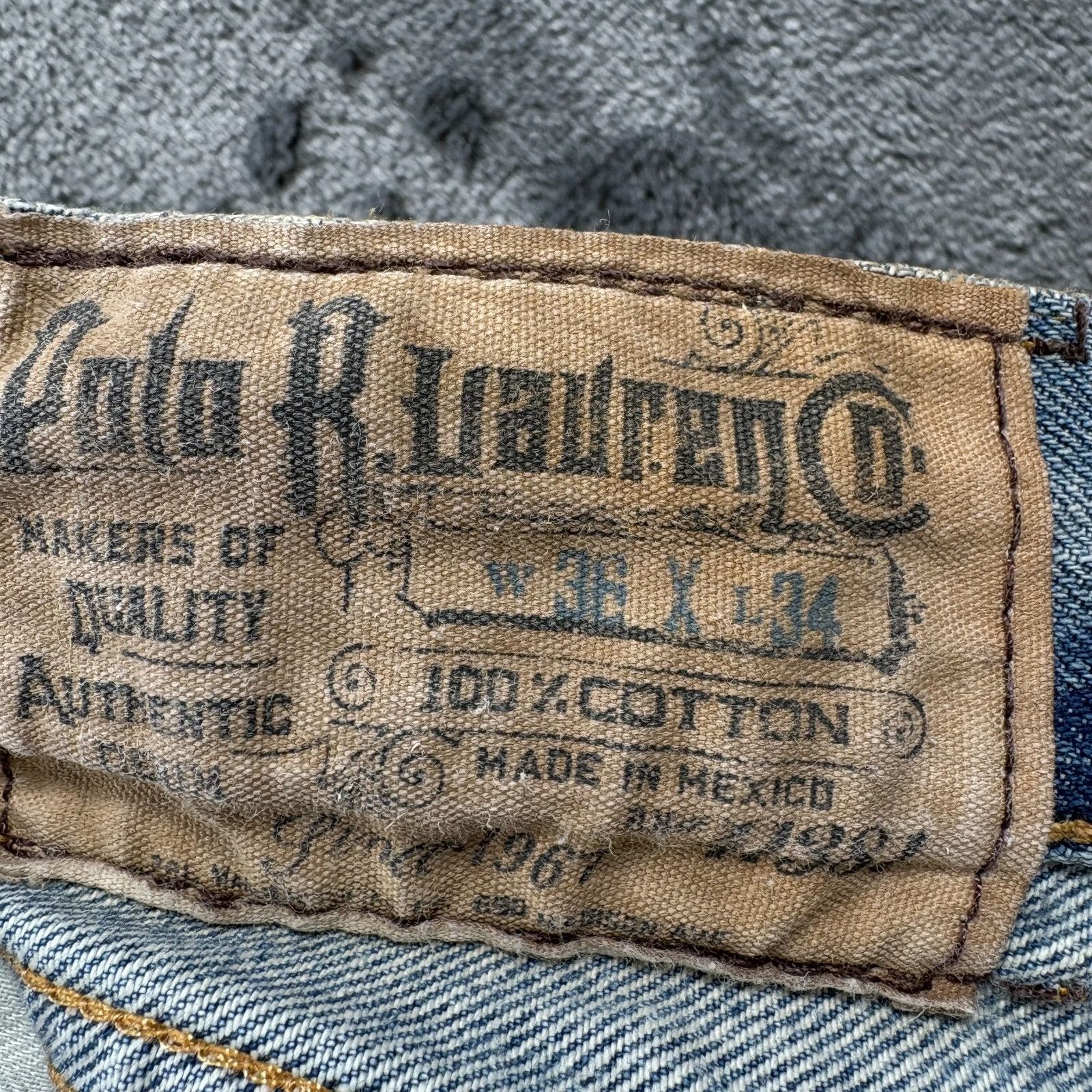 Polo Ralph Lauren Vintage Polo Ralph Lauren 867 Denim Jeans Distressed 36x35 V Size US 36 / EU 52 - 3 Thumbnail