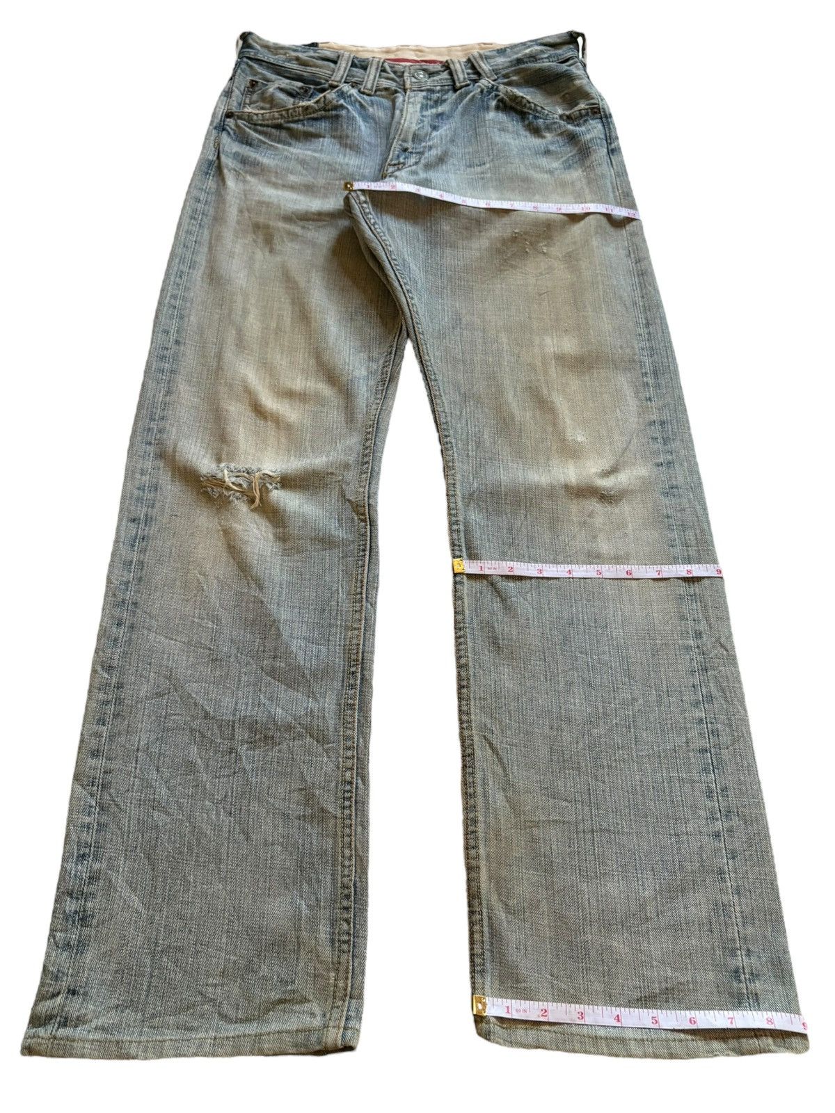 Japanese Brand Vintage Japanese Brand Mud Wash Distressed Baggy Jeans Size US 31 - 14 Thumbnail