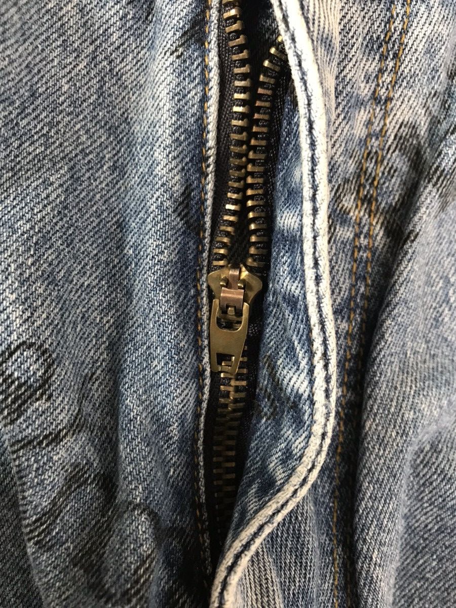 Vintage school of hard knocks printed denim