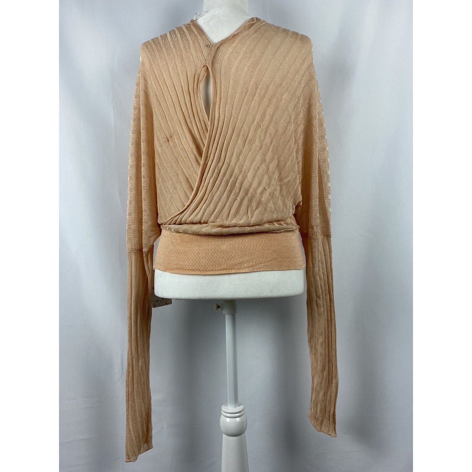 Free People FREE PEOPLE Womens Orange Long Sleeve Surplic Size L A002083 Size L / US 10 / IT 46 - 4 Thumbnail