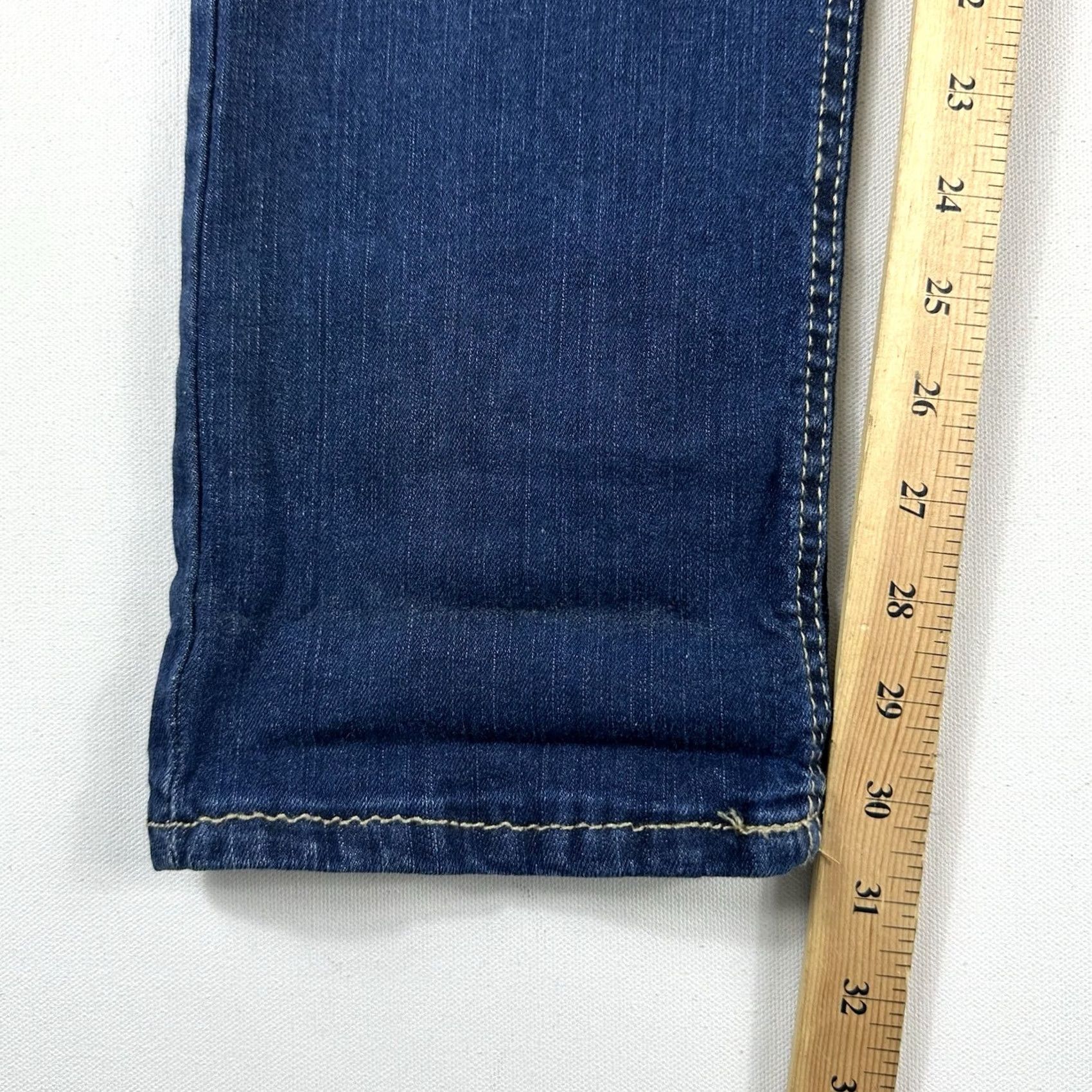 Vintage City Streets Slim Stretch Jean Mens 32x31 Blue Distressed Denim Jeans Straight City Mens Size US 32 / EU 48 - 6 Thumbnail
