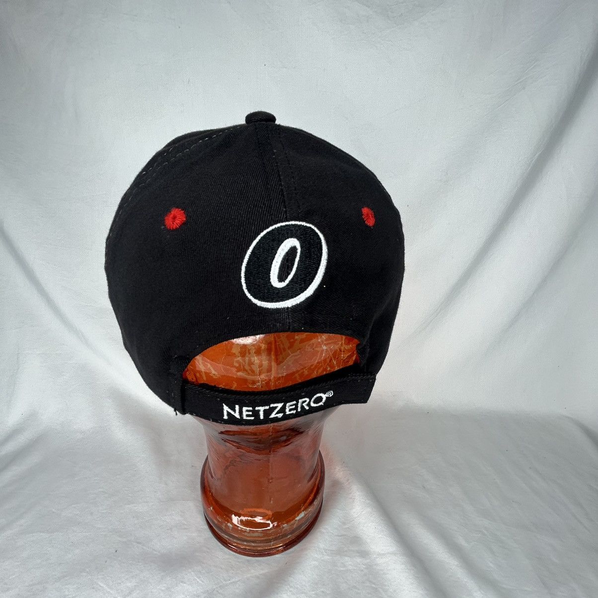 Other Vtg Net zero Racing Black Embroidered Flames Strapback Hat Size ONE SIZE - 3 Thumbnail
