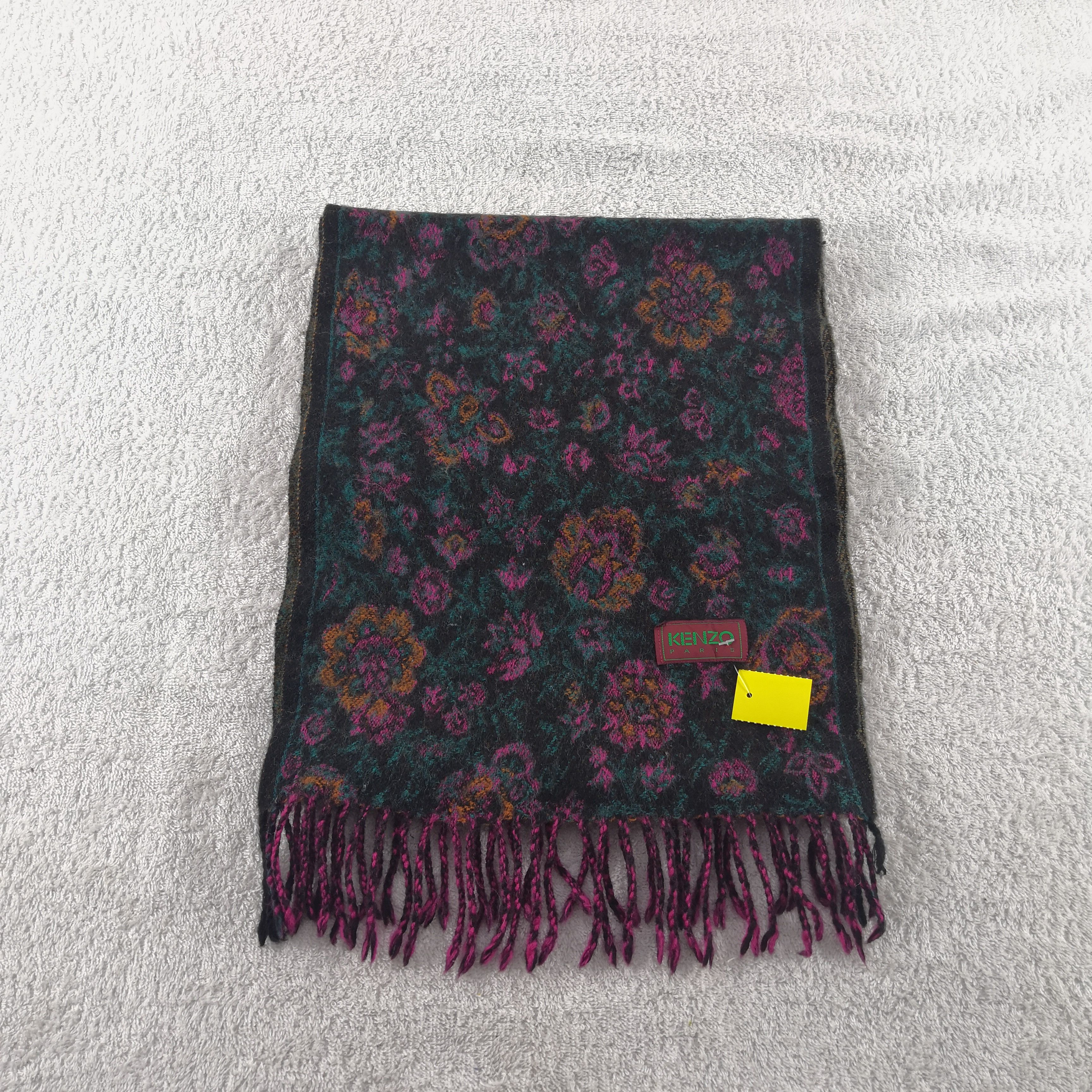 Kenzo Vintage Kenzo Wool Scarf Floral Muffler Winter Scarves . Size ONE SIZE - 2 Thumbnail