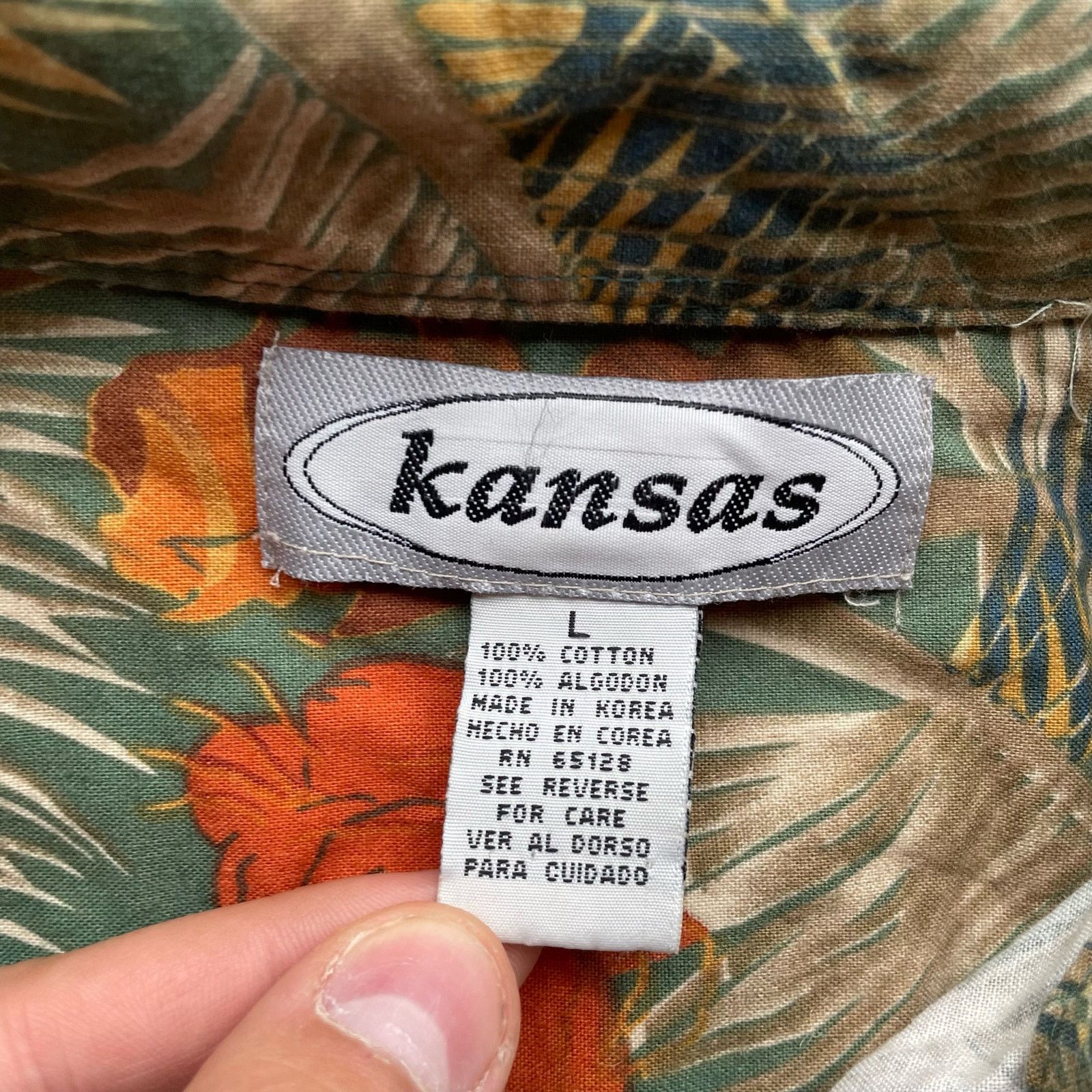 Vintage VINTAGE 80S 90S HAWAIIAN SHIRT KANSAS SZ LARGE Size US L / EU 52-54 / 3 - 3 Thumbnail