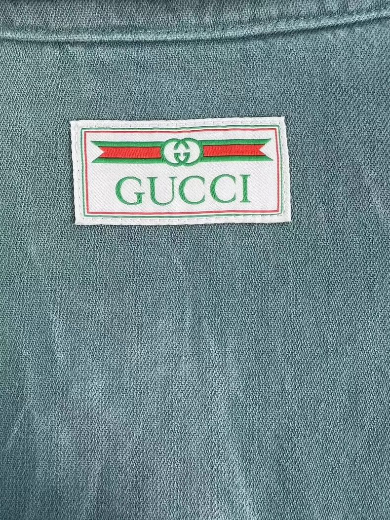 Gucci Gucci Washed old red and green stitched denim jacket 2501-N Size US M / EU 48-50 / 2 - 3 Thumbnail