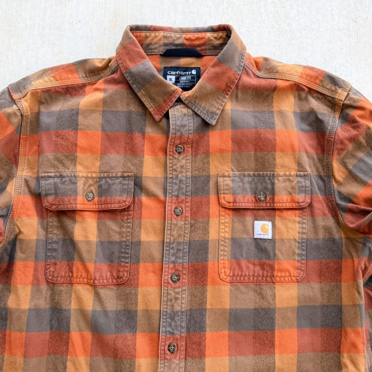 Carhartt Carhartt Loose Fit Men’s X-Large Flannel Button Up Plaid Size US XL / EU 56 / 4 - 2 Thumbnail