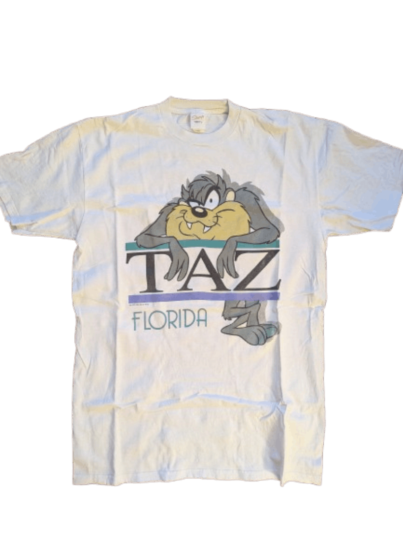 Vintage Vintage 90s Looney Tunes Taz T-Shirt – Double-Sided Graphic Size US L / EU 52-54 / 3 - 1 Thumbnail