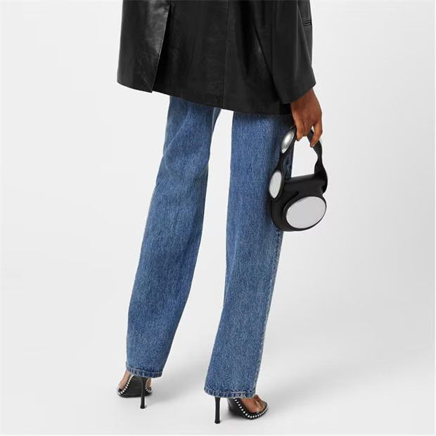 Alexander Wang o1g2r1mq0824 Mid Rise Relaxed Jeans in Denim Blue Size 27" / US 4 / IT 40 - 4 Thumbnail