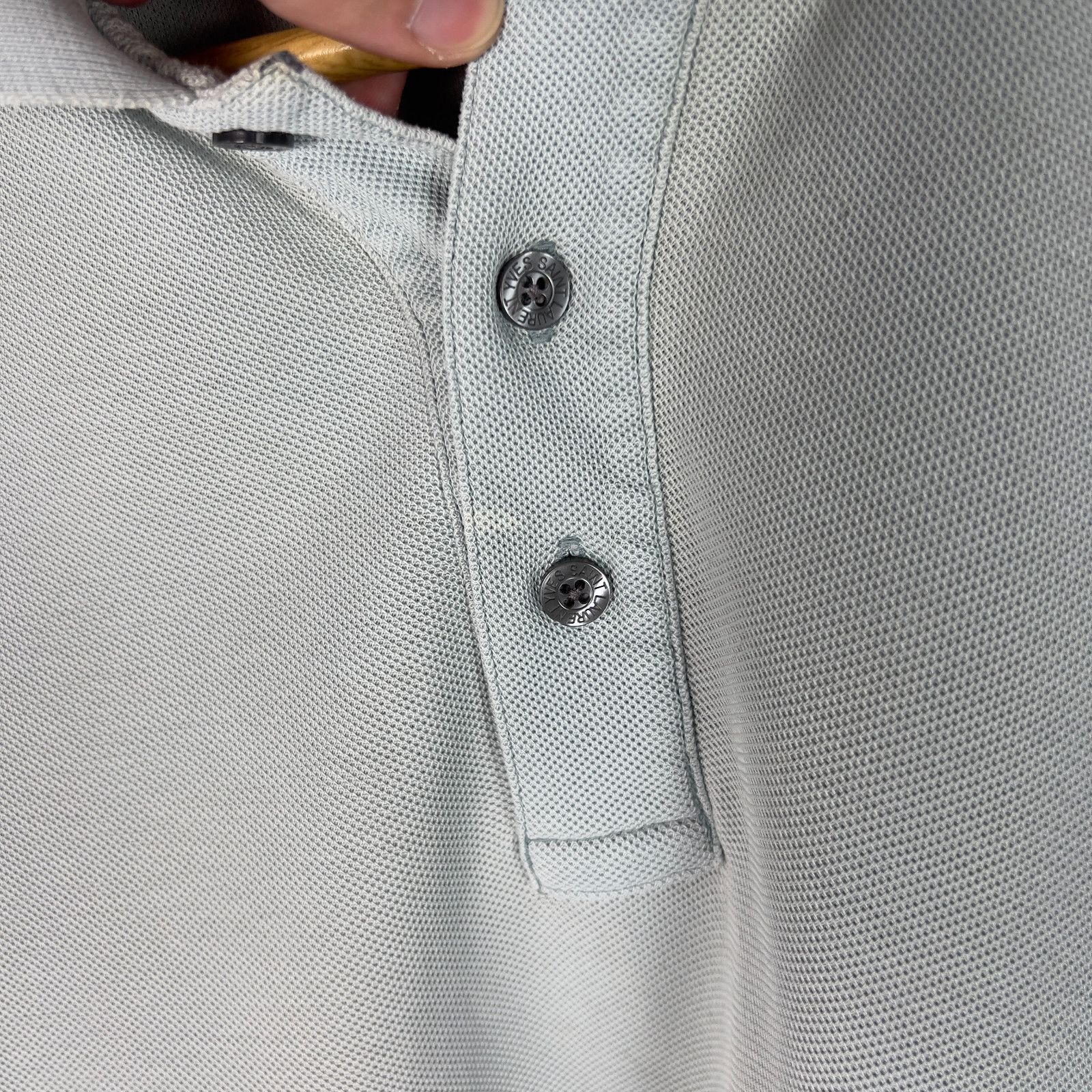 Yves Saint Laurent Yves Saint Laurent Polo Shirt Men's Size M-L Blue Cotton ` Size US L / EU 52-54 / 3 - 11 Thumbnail