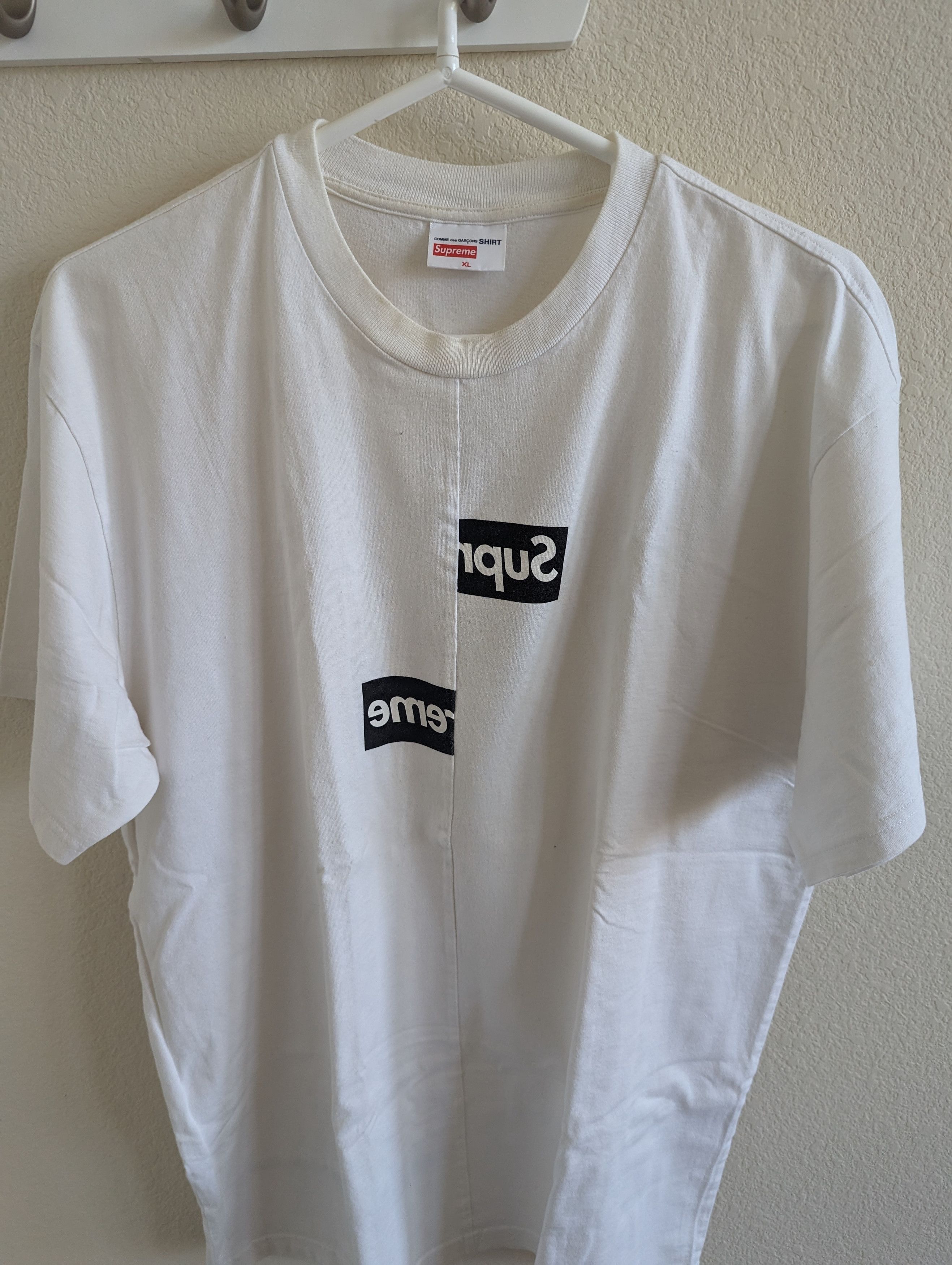 Supreme Supreme x CDG Shirt Reverse Split Box Logo Tee | Grailed