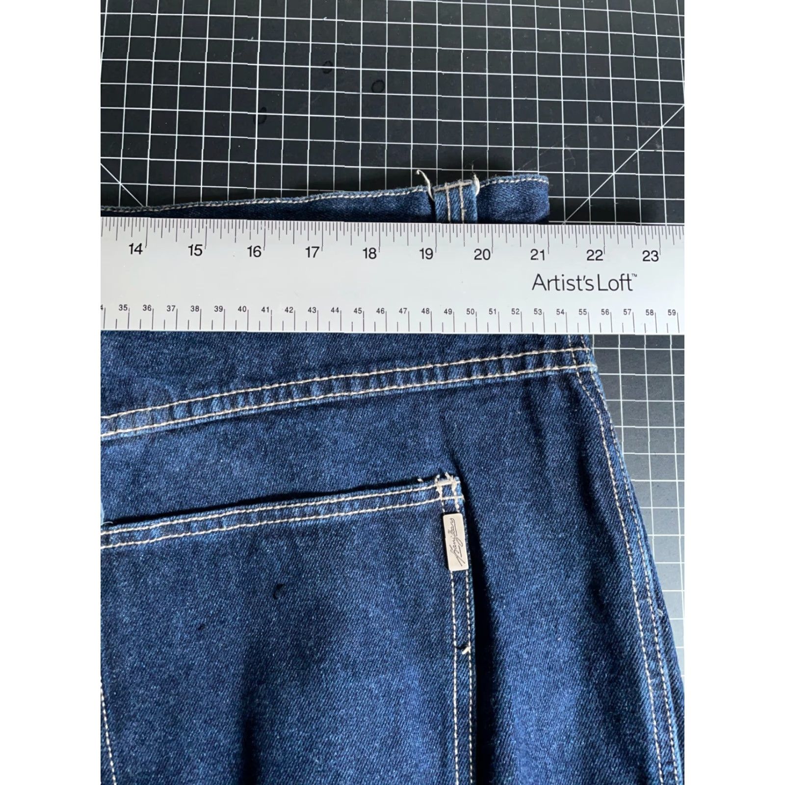 Denime VINTAGE Kani Jeans Baggy Fit Cargo Jeans Men's 42 x 34 Denim Blue 90s Hip Hop Retro Streetwear Jeans Mens Size US 42 / EU 58 - 5 Thumbnail