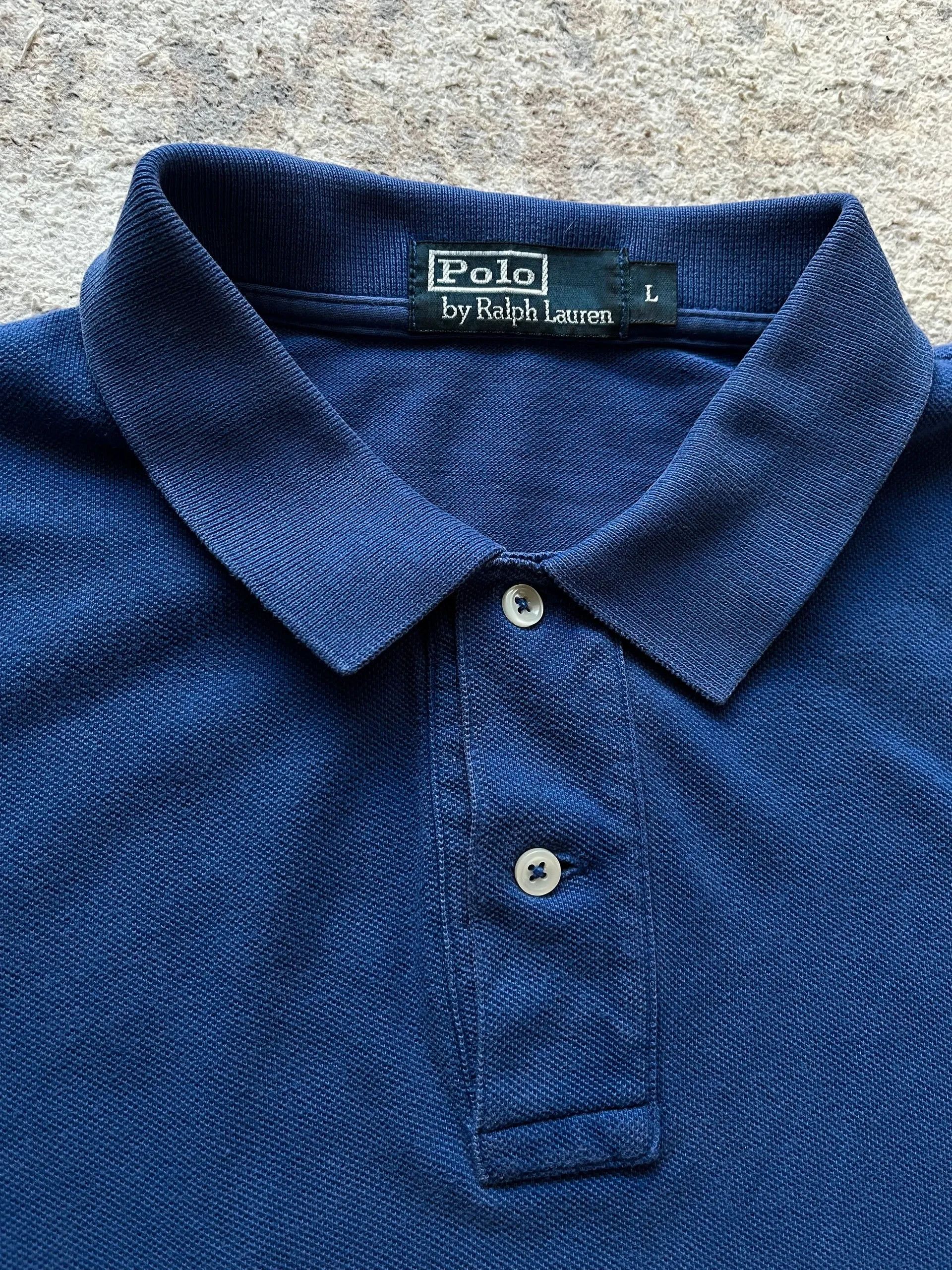 Polo Ralph Lauren Polo Ralph Lauren Small Pony Blue Polo Shirt Sz L Size US L / EU 52-54 / 3 - 3 Thumbnail