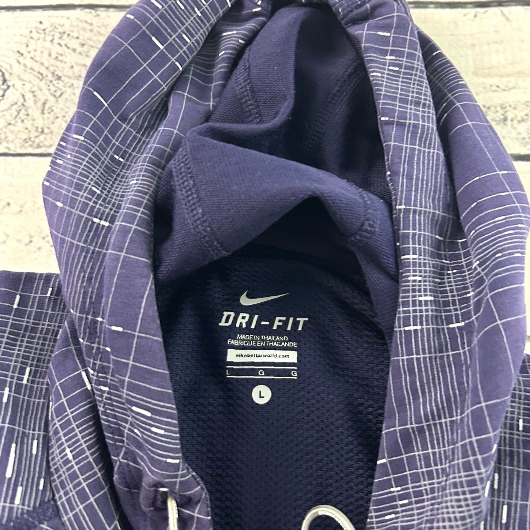 Nike Nike Dri-Fit Vented Hoodie Running Jacket Women’s Large Purple Athletic Jacket Hooded Size L / US 10 / IT 46 - 4 Thumbnail