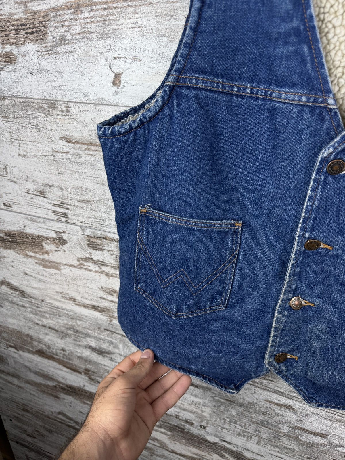 Wrangler Mens Vintage Wrangler Denim vest jeans Made in USA rare y2k Size US L / EU 52-54 / 3 - 5 Thumbnail