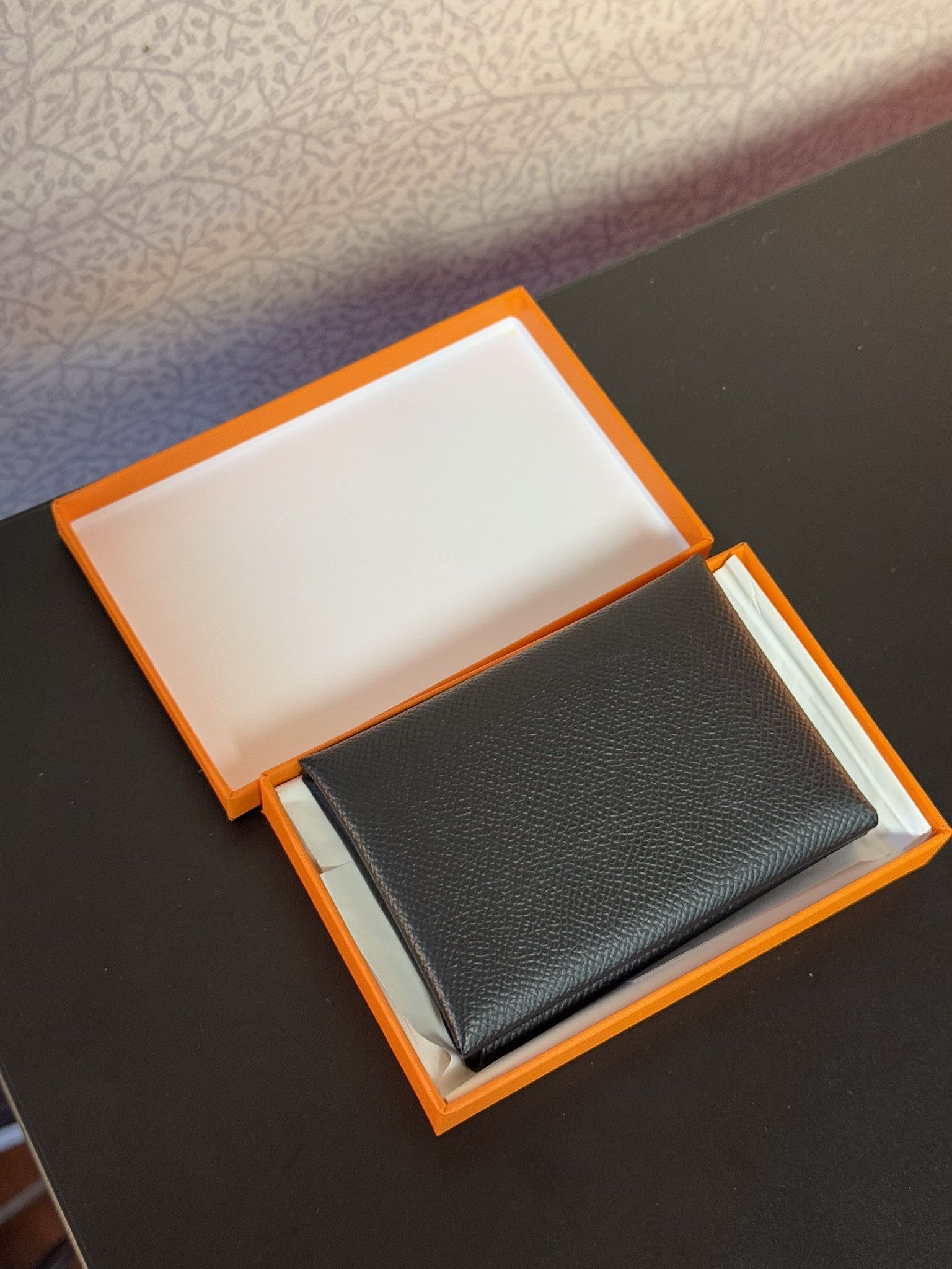 Hermes Hermes Calvi Duo Compact Card Holder Goatskin & Palladium Size ONE SIZE - 7 Thumbnail