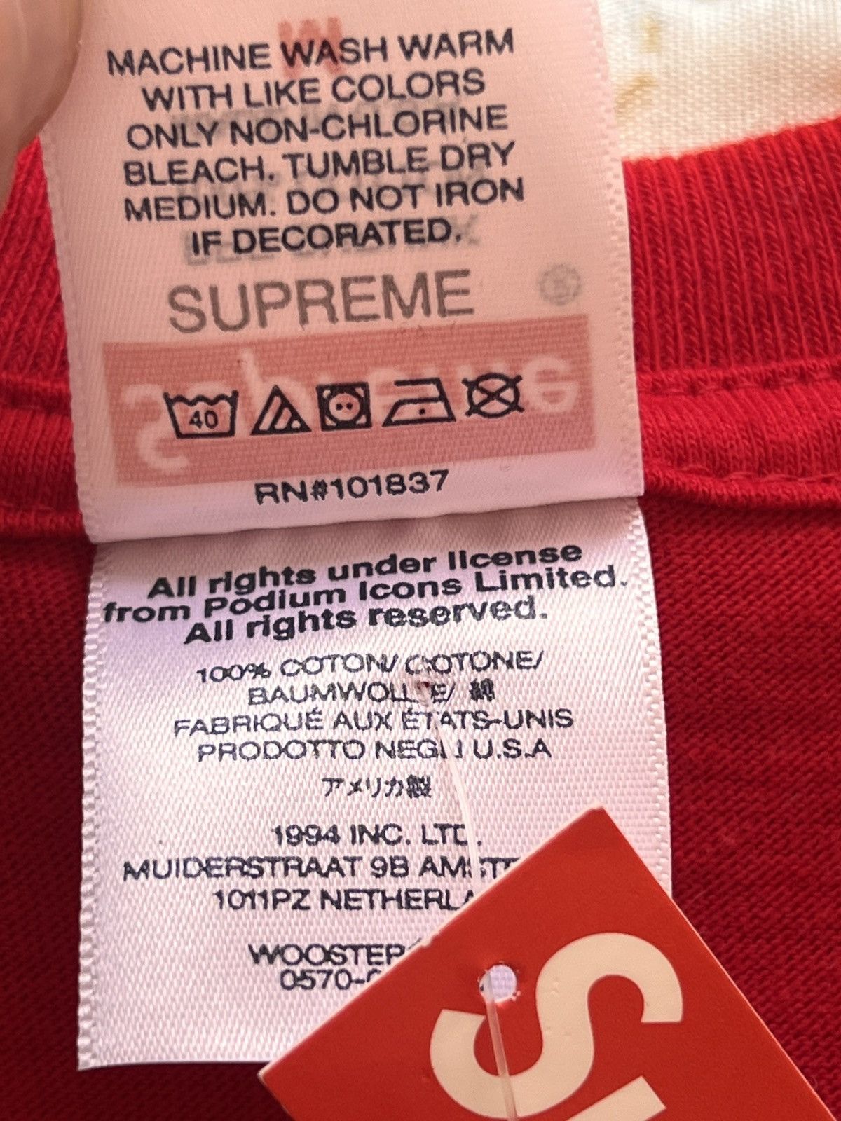 Supreme M Supreme x Diego Maradona photo tee Tshirt red box logo Size US M / EU 48-50 / 2 - 18 Thumbnail