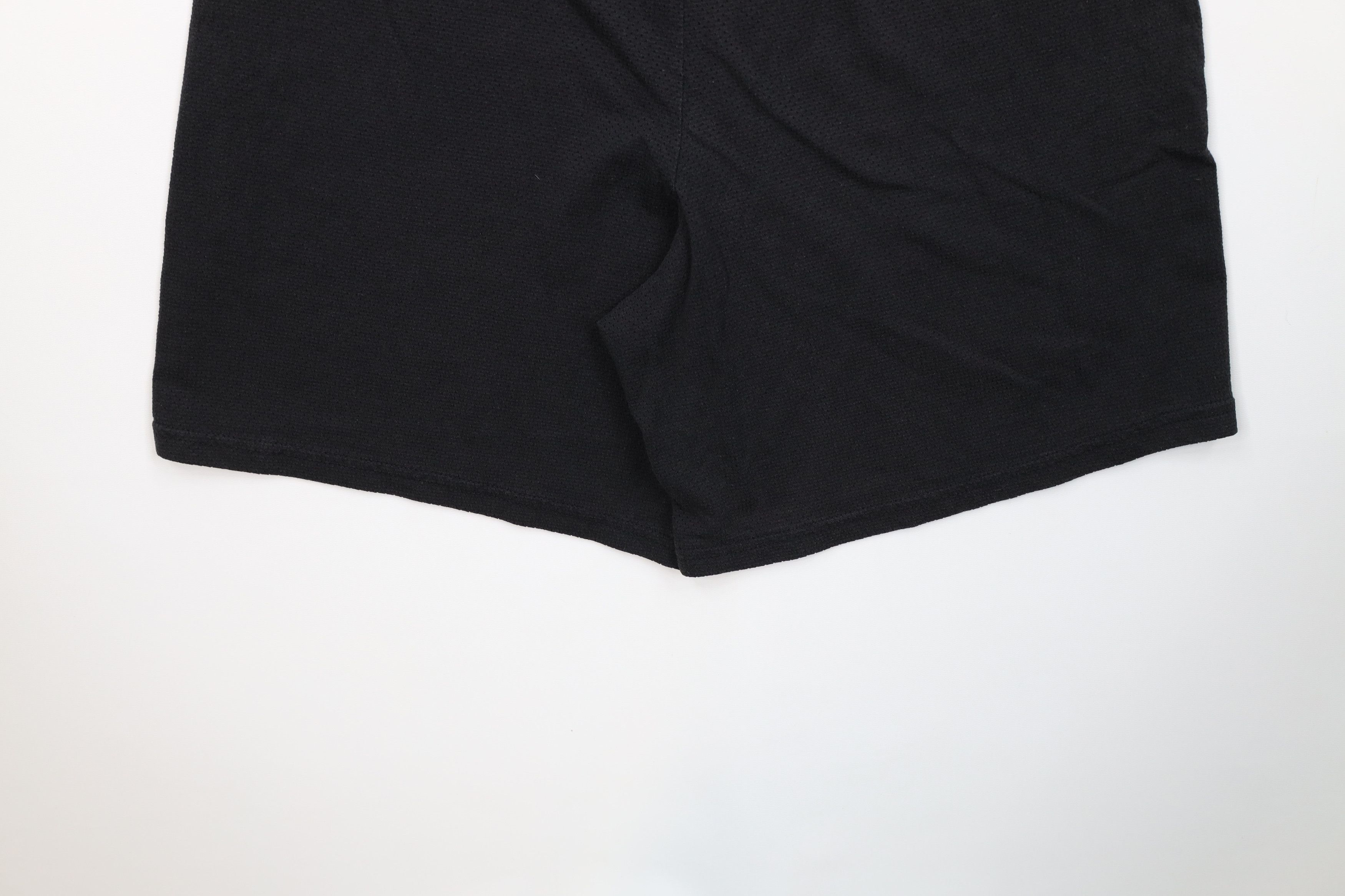 Vintage Vintage 90s Streetwear Blank Above Knee Mesh Shorts Black Size US 36 / EU 52 - 10 Thumbnail