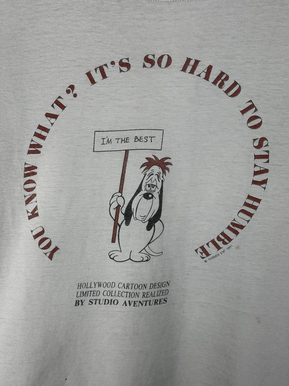 Vintage 90s Studio Aventures Cartoon Movie Droopy Dog T-Shirt Size US L / EU 52-54 / 3 - 8 Thumbnail