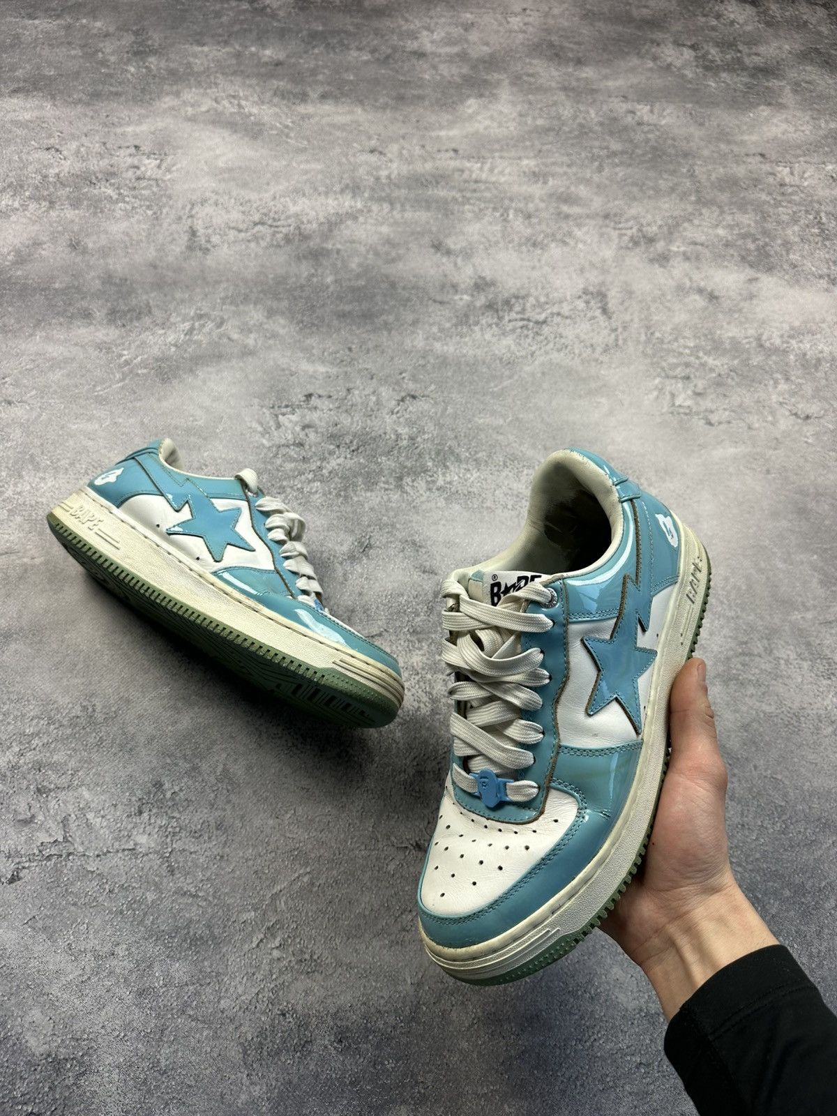 Bape A Bathing Ape Bape Sta Blue White Sneakers size 8.5 Size US 8.5 / EU 41-42 - 3 Thumbnail