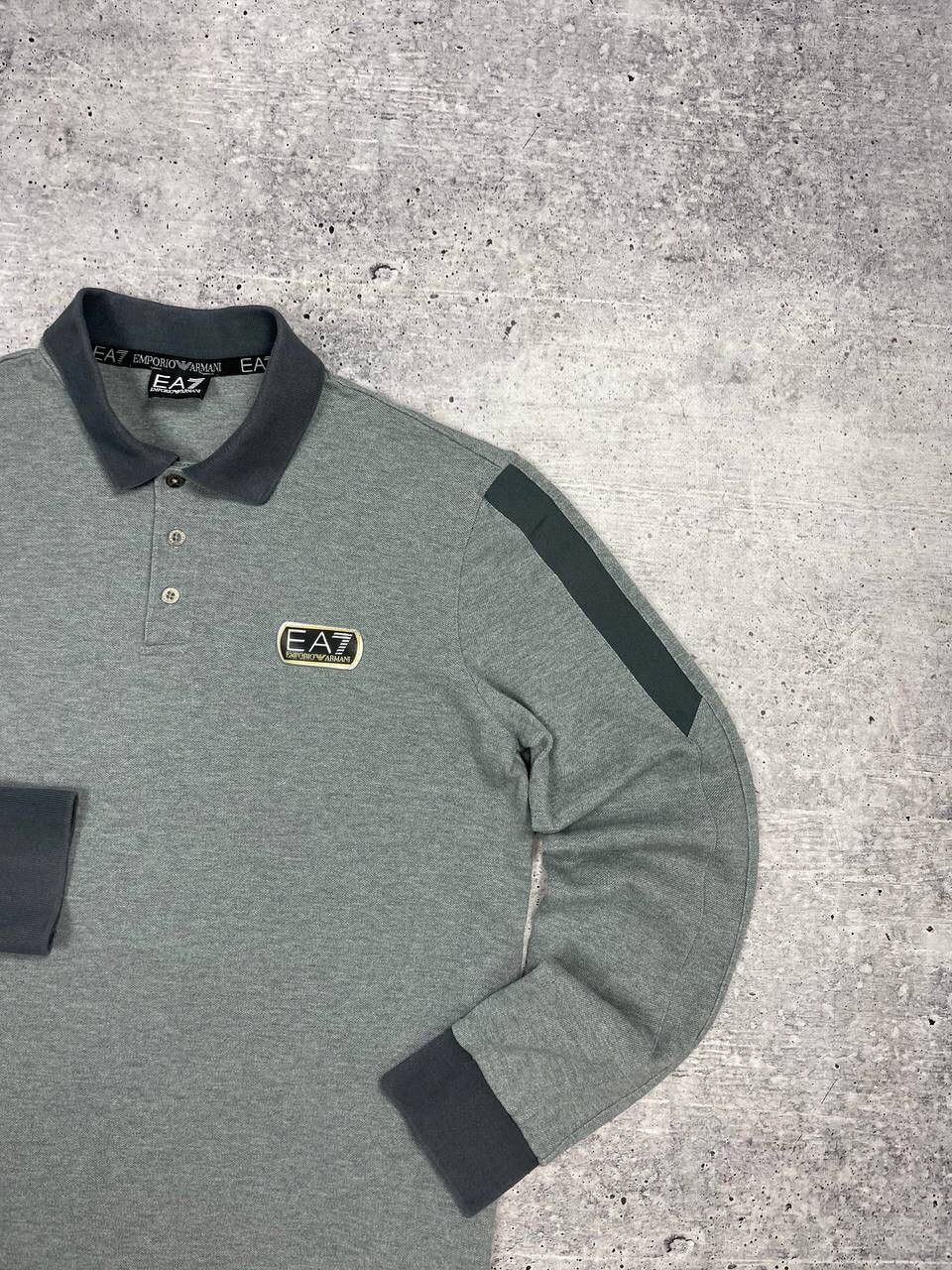 Armani × Emporio Armani Vintage Emporio Armani EA7 Y2K Style Grey Polo Longsleeve Size US L / EU 52-54 / 3 - 5 Thumbnail