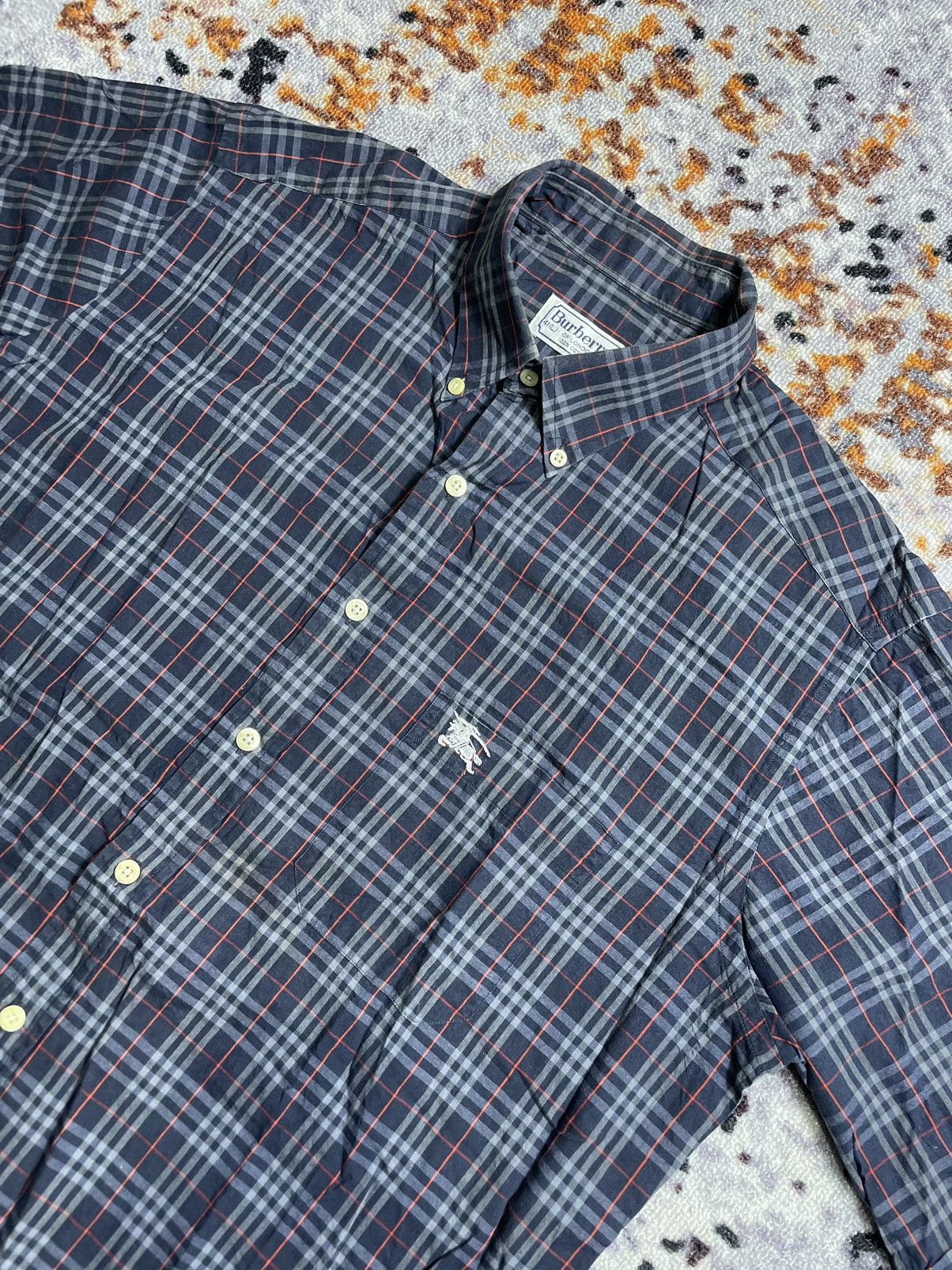 Burberry × Designer × Vintage Vintage Burberrys navy nova chek size L Size US L / EU 52-54 / 3 - 2 Thumbnail