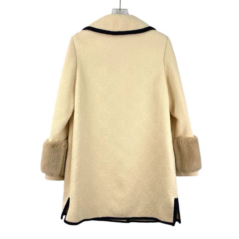 Gucci Gucci Beige Logo Pattern Wool Long Coat-2506 Size L / US 10 / IT 46 - 2 Thumbnail
